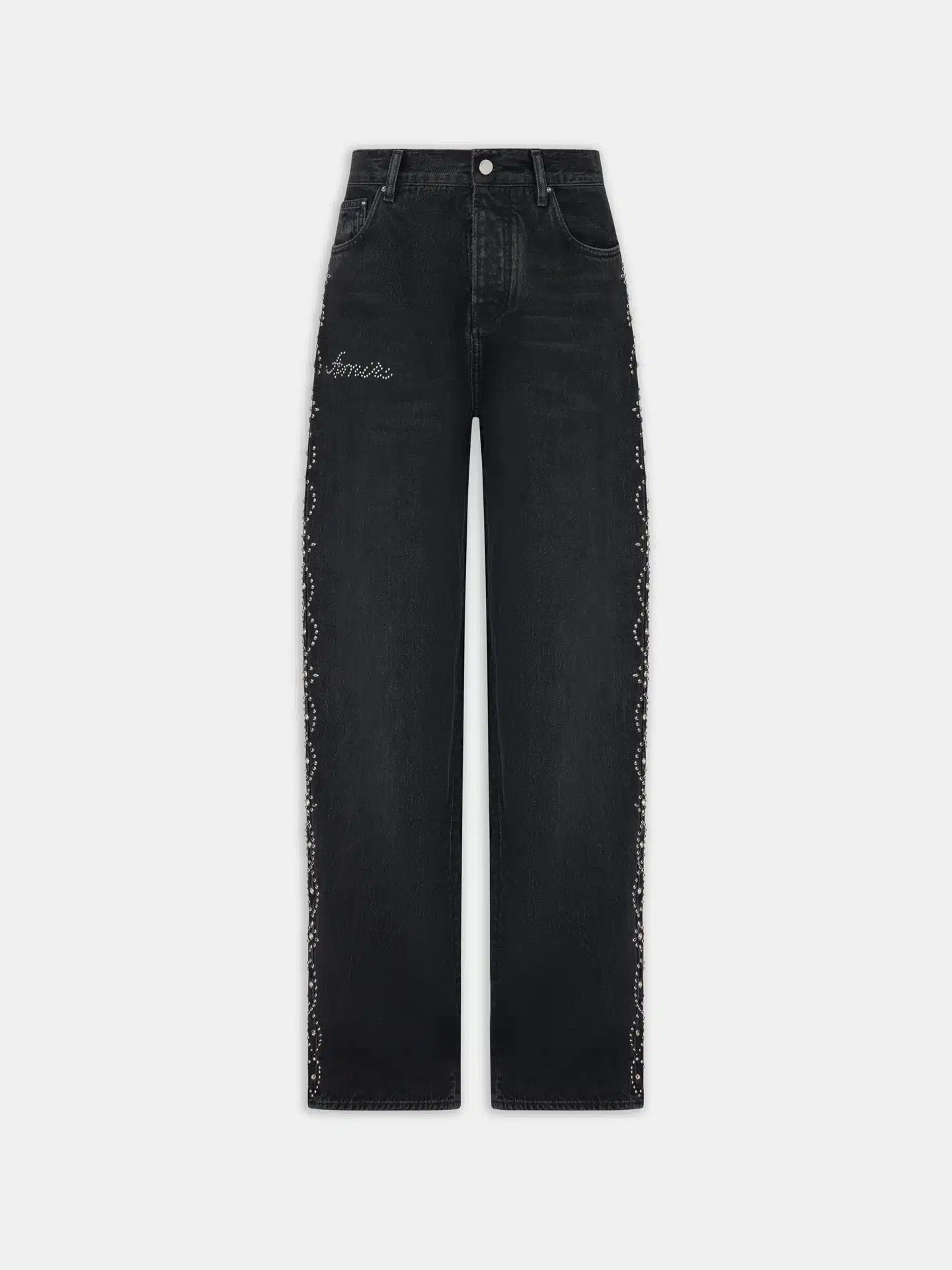 Jean Baggy à clous denim noir rétro Amiri-influensse