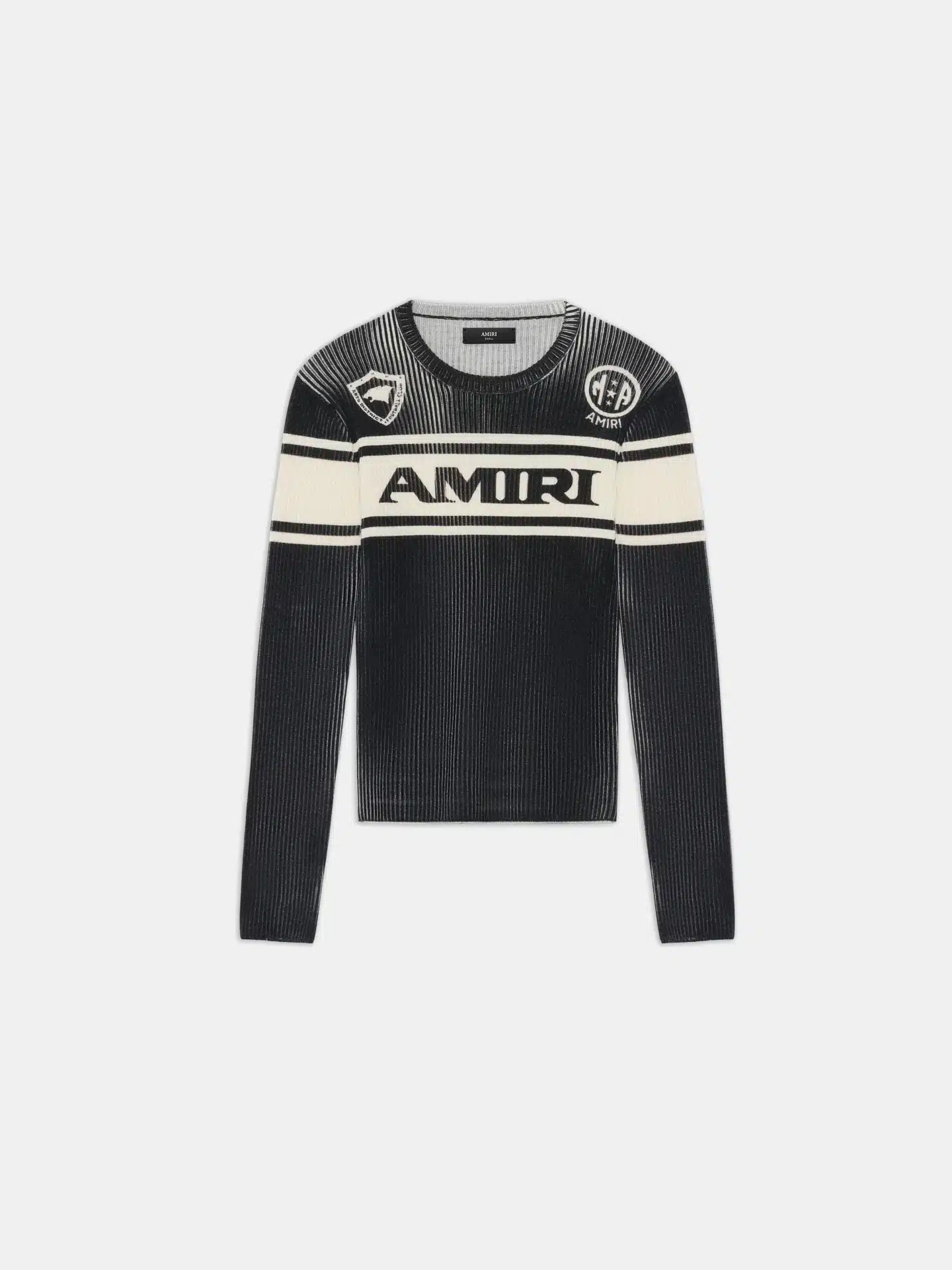 T-shirt ML Sport laine mérinos noir Amiri-influensse