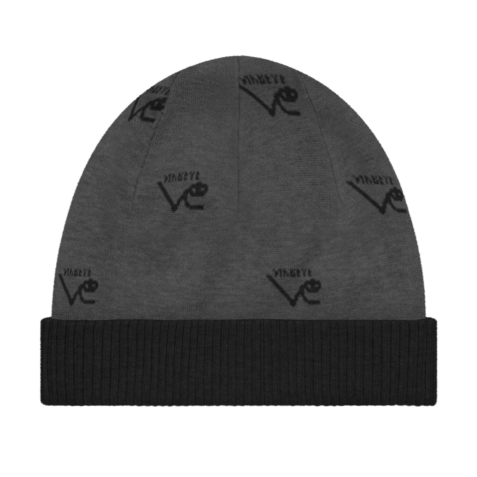 Bonnet tricot New logo monogram anthracite noir Vinseye-influensse