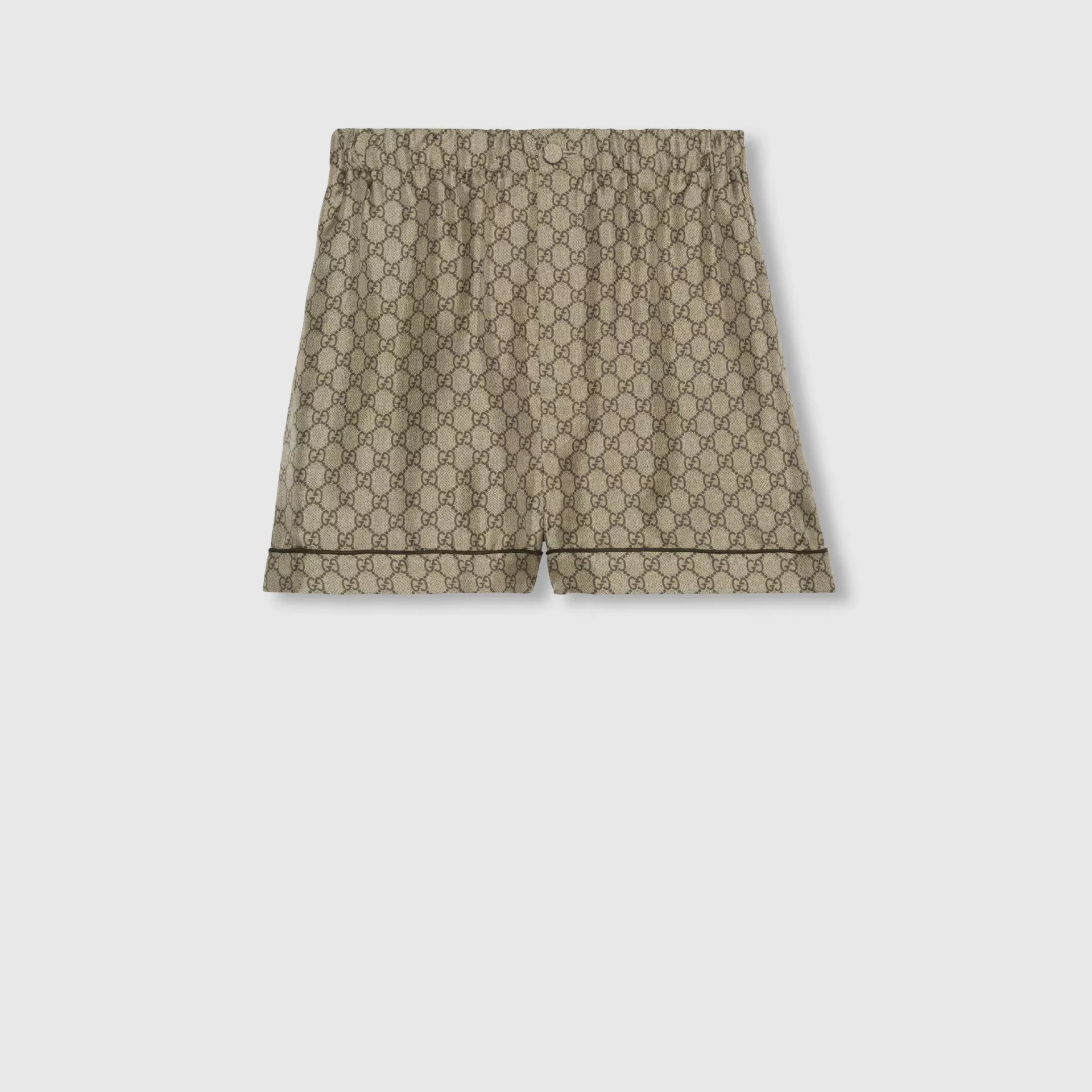 Short soie GG Supreme beige ébène Gucci-influensse