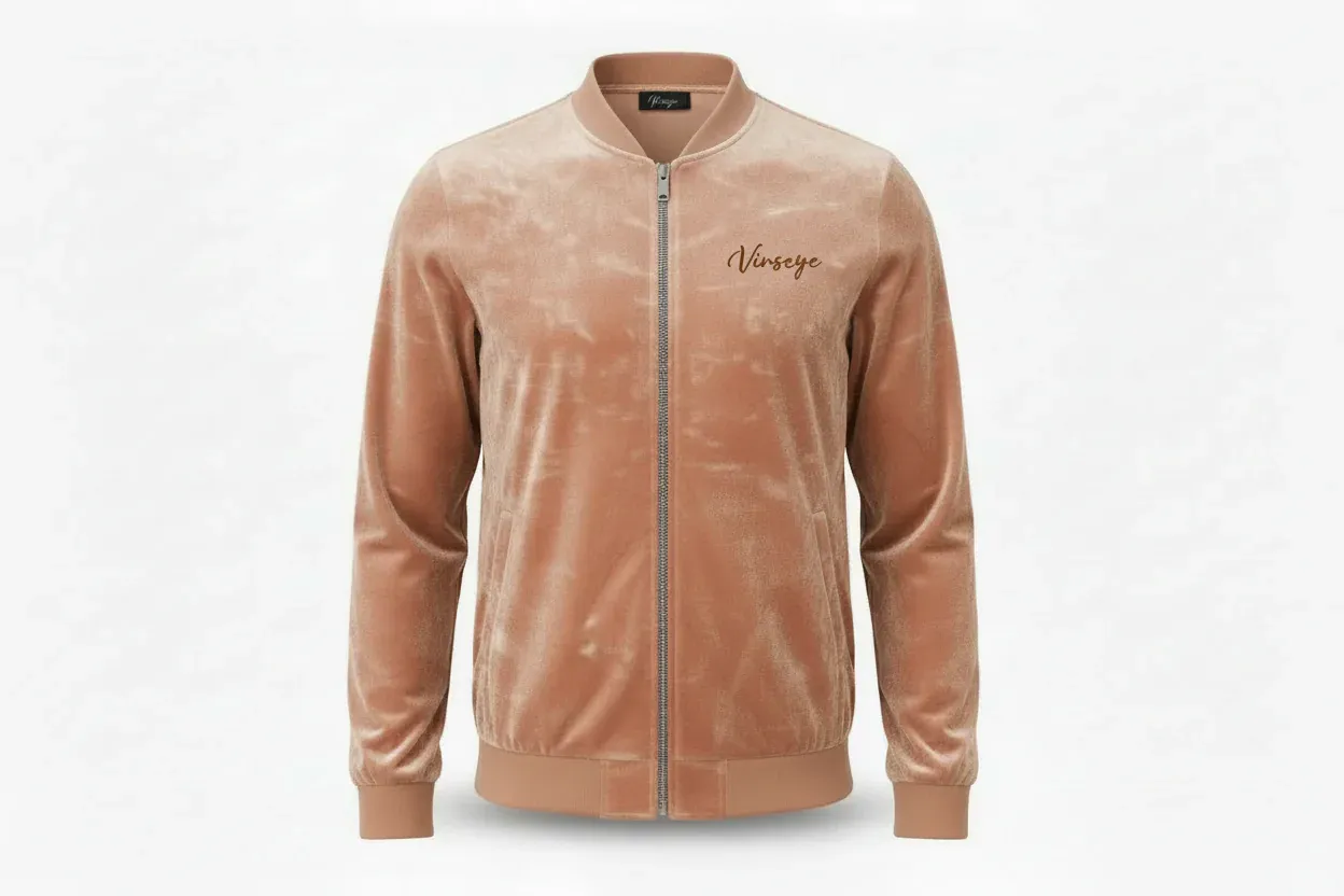 Veste Bomber Velours Stretch nude Vinseye-influensse