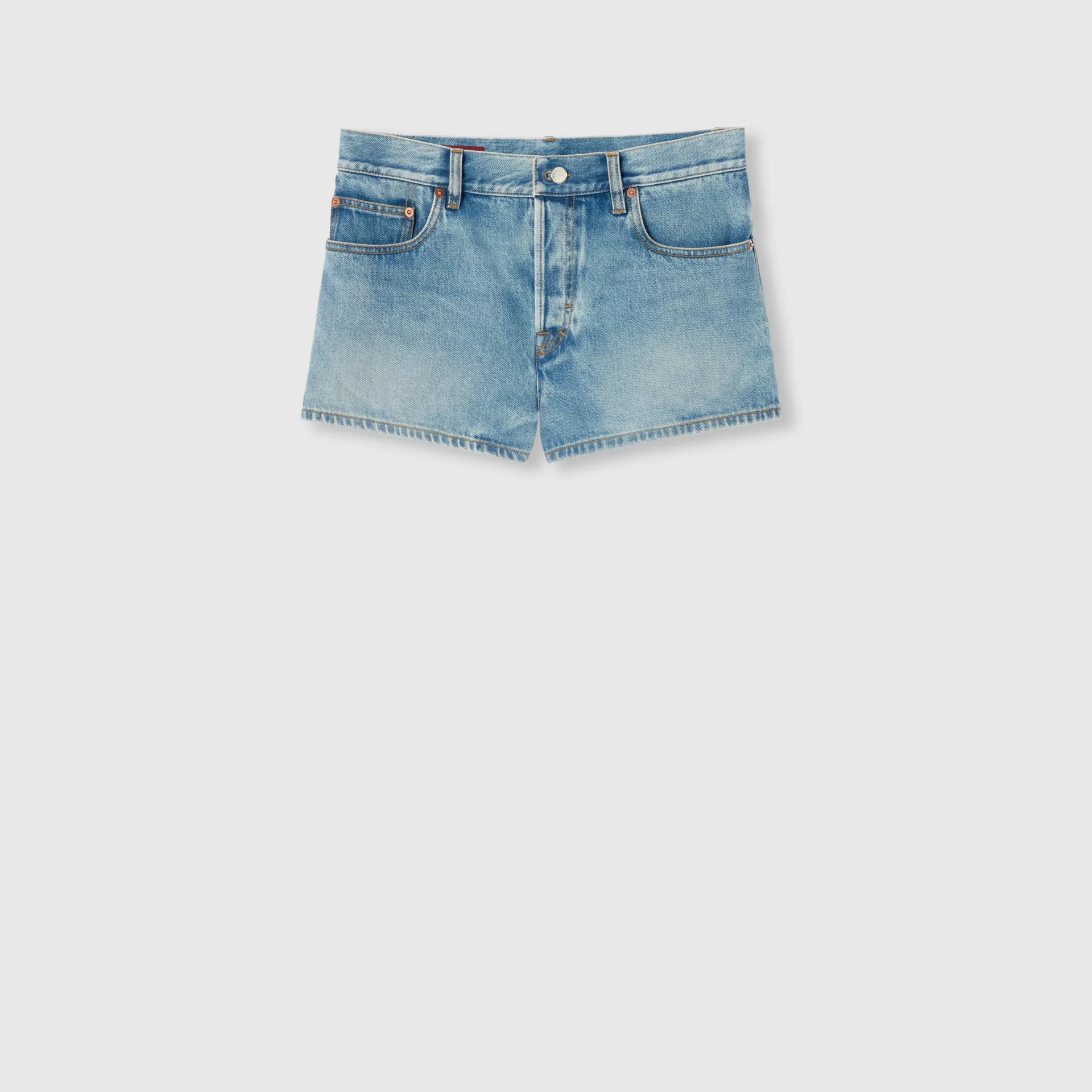 Short denim lavé pierre bleu clair Gucci-influensse