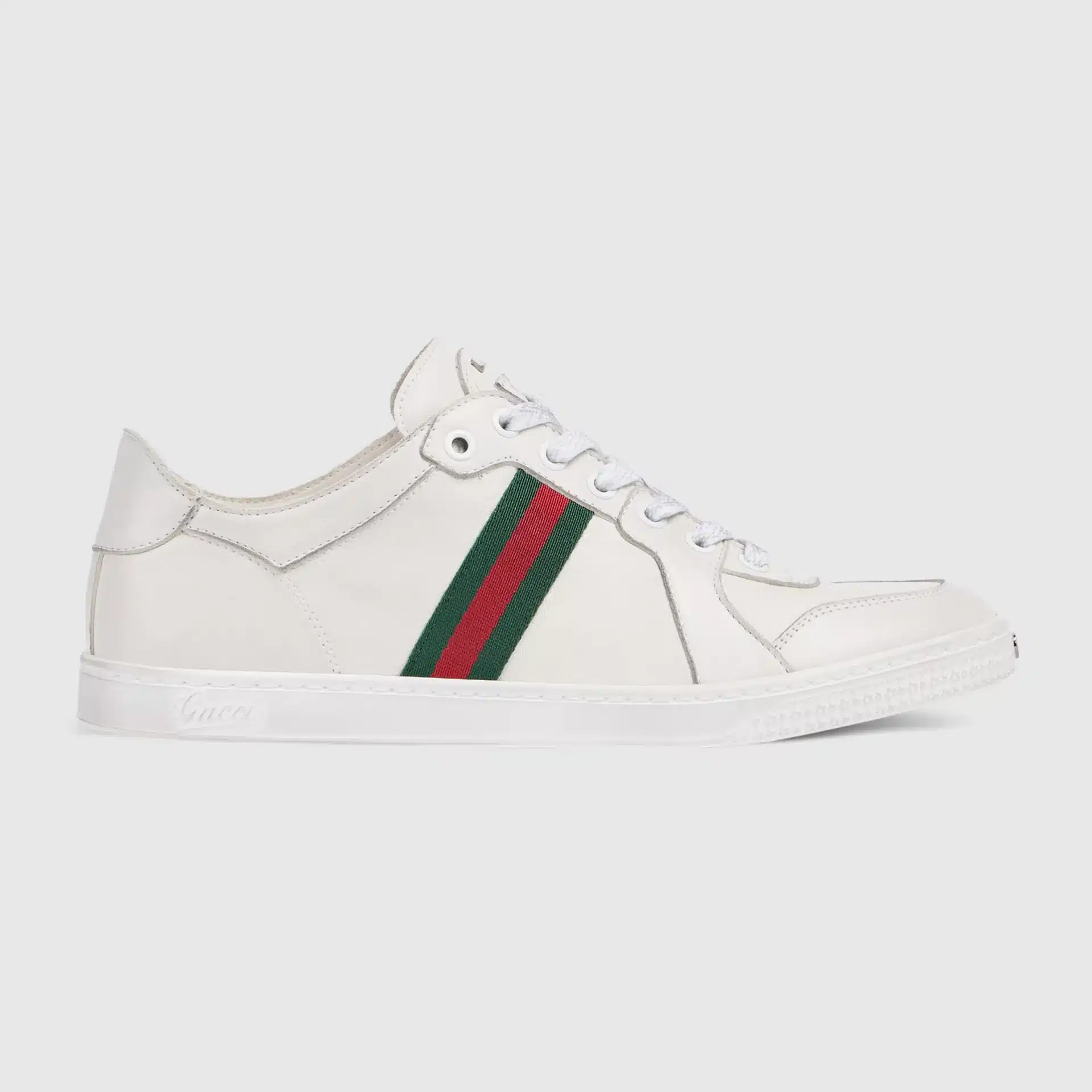 Sneaker basse Femme Stretch cuir blanc Gucci-influensse