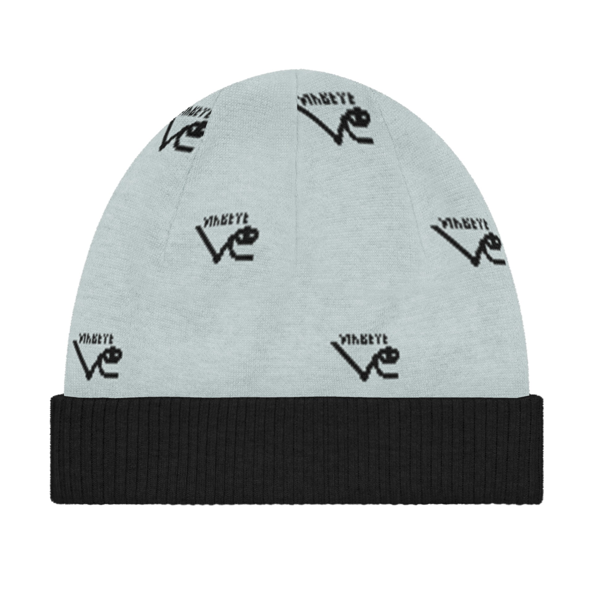 Bonnet tricot New logo monogram poudré noir Vinseye-influensse