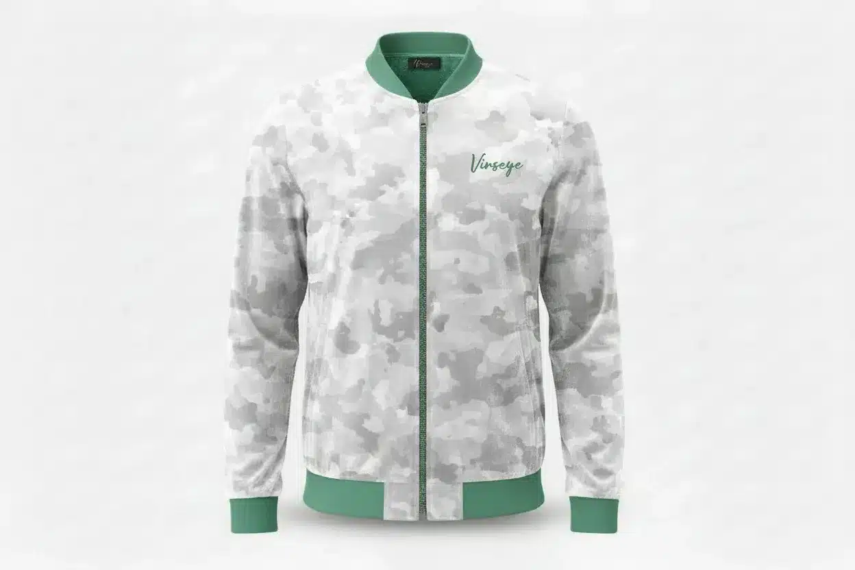 Veste Bomber Velours Stretch camo blanc tara Vinseye-influensse