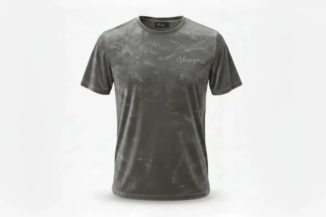 T-shirt Velours Stretch gris Vinseye-influensse