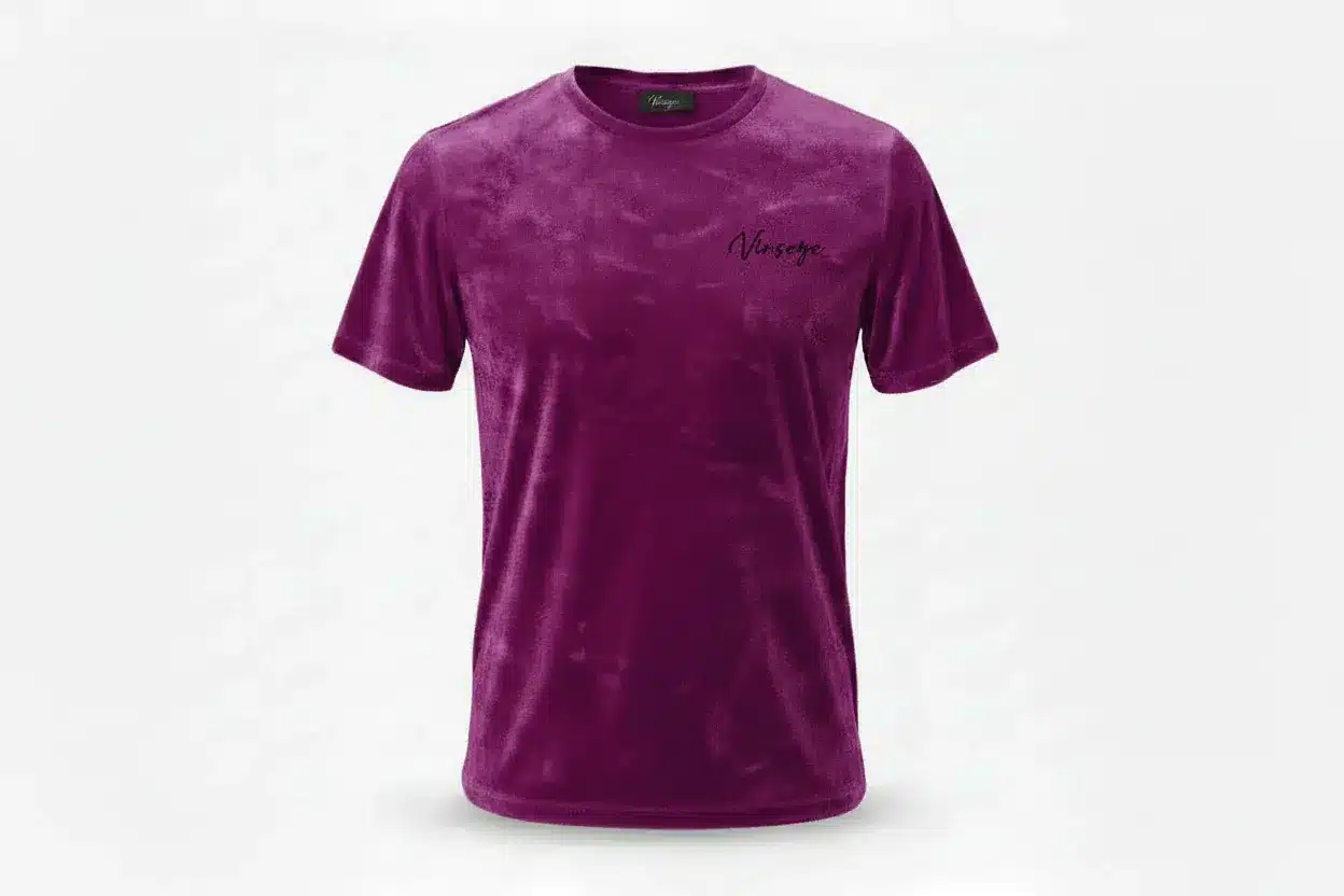 T-shirt Velours Stretch violet Vinseye-influensse