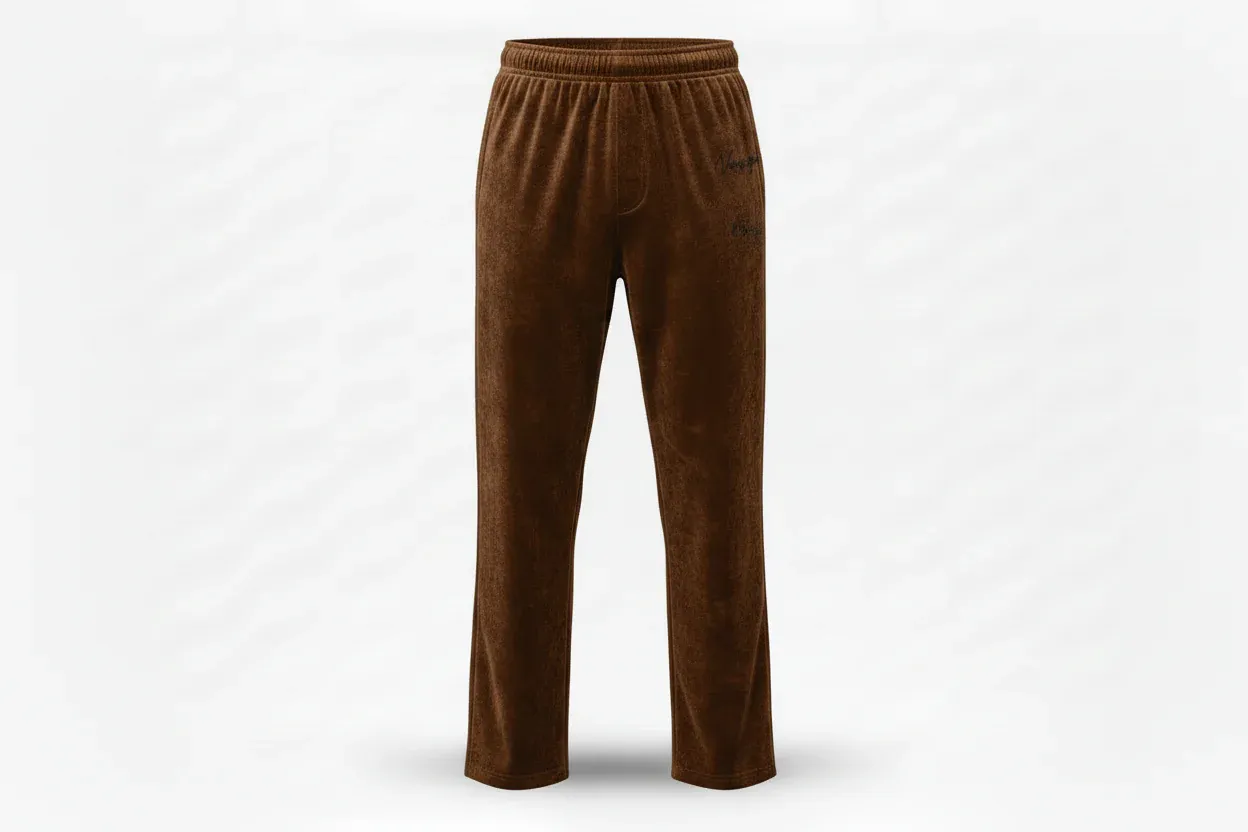 Pantalon Velours Stretch marron foncé Vinseye-influensse
