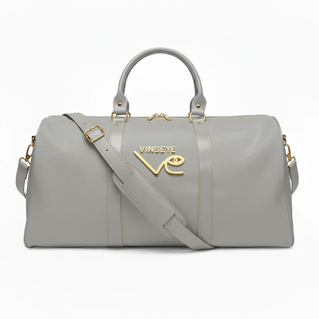 Sac de Voyage Cuir gris doré Vinseye-influensse