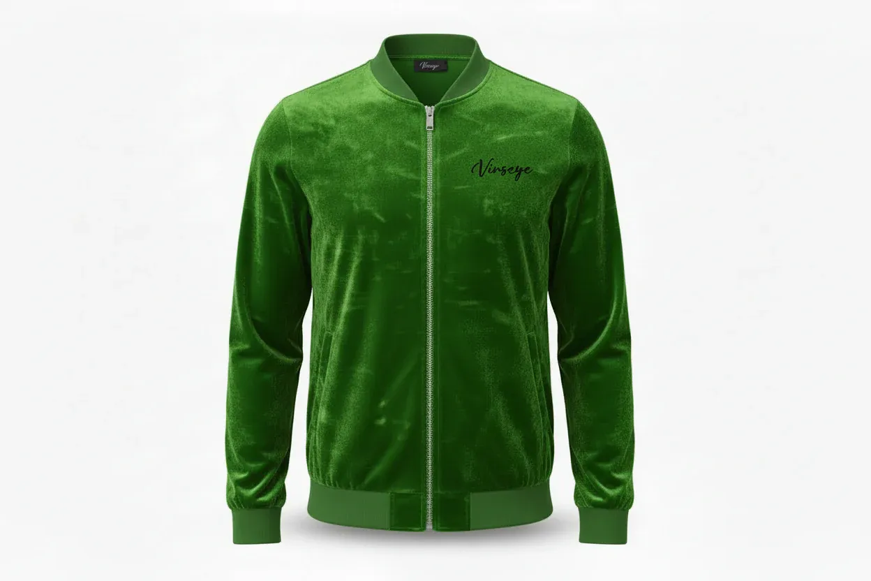 Veste Bomber Velours Stretch mantis Vinseye-influensse