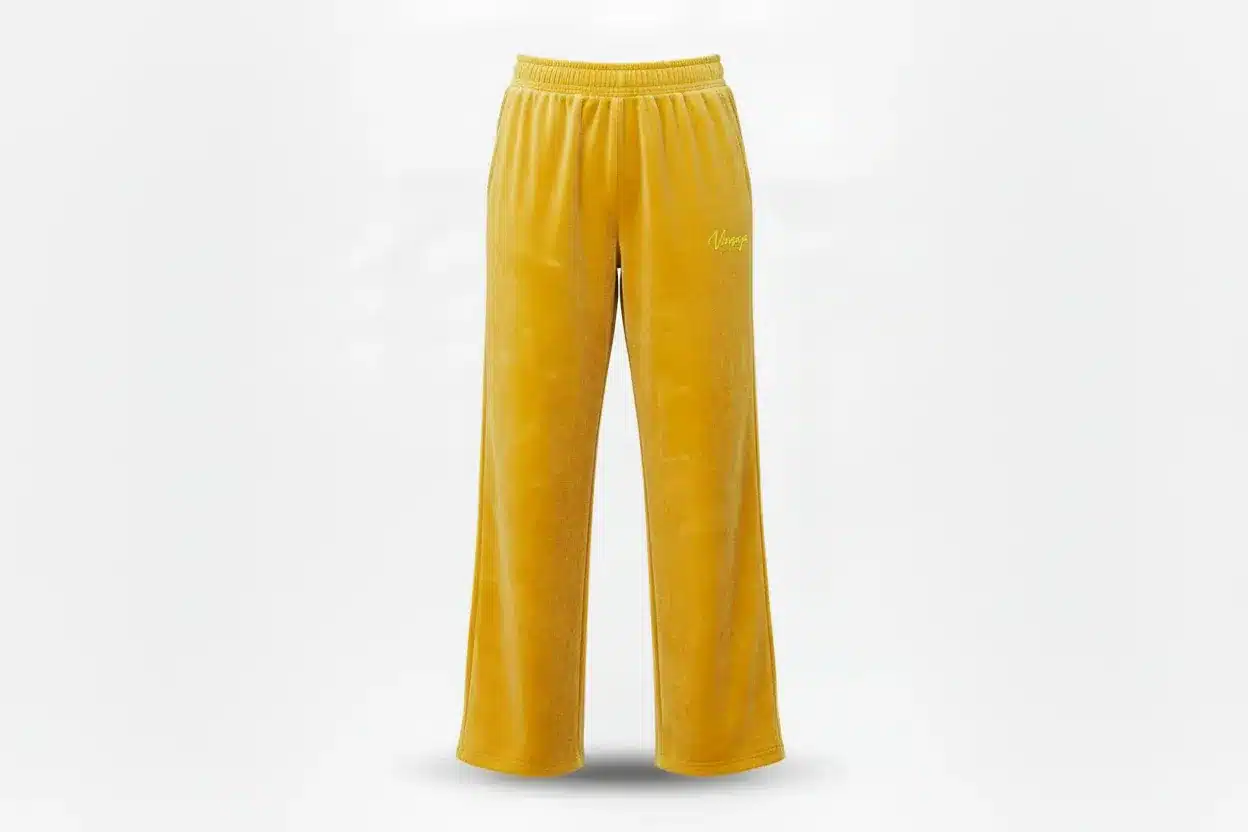 Pantalon Velours Stretch jaune Vinseye-influensse