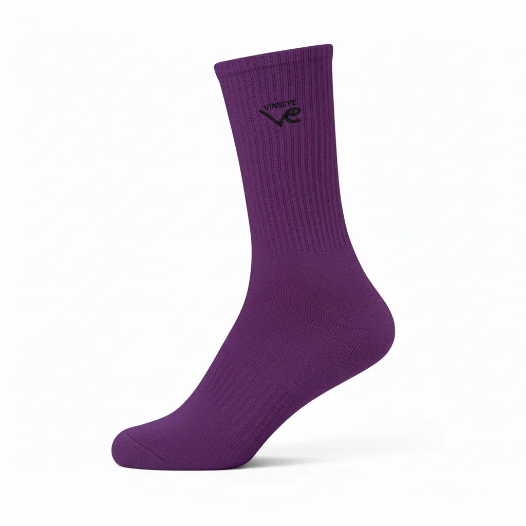 Chaussettes brodées new logo violet Vinseye-influensse