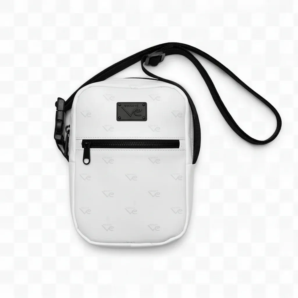 Sac à bandoulière monogram cuir blanc Vinseye-influensse