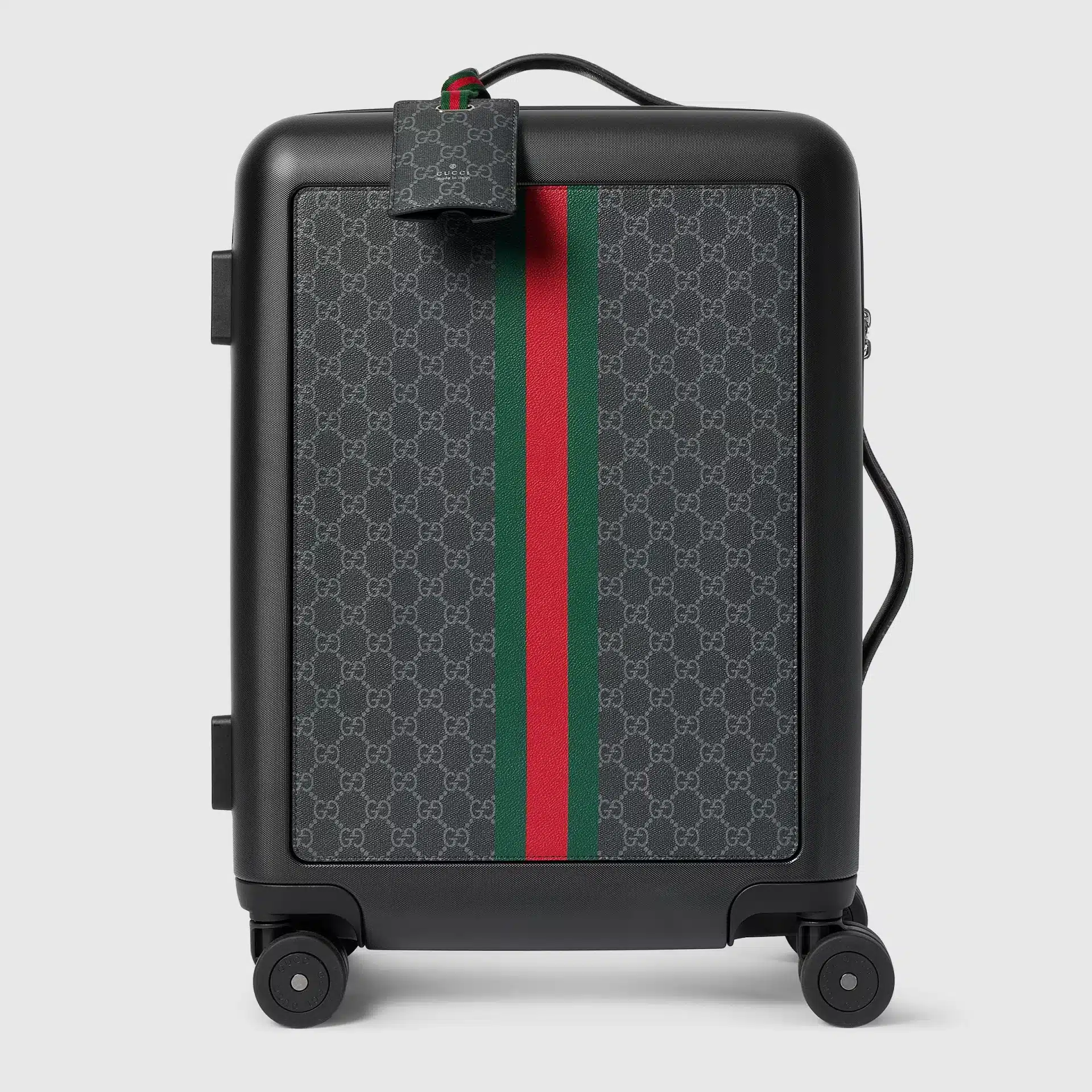 Valise cabine plus à roulettes toile GG noir Gucci-influensse