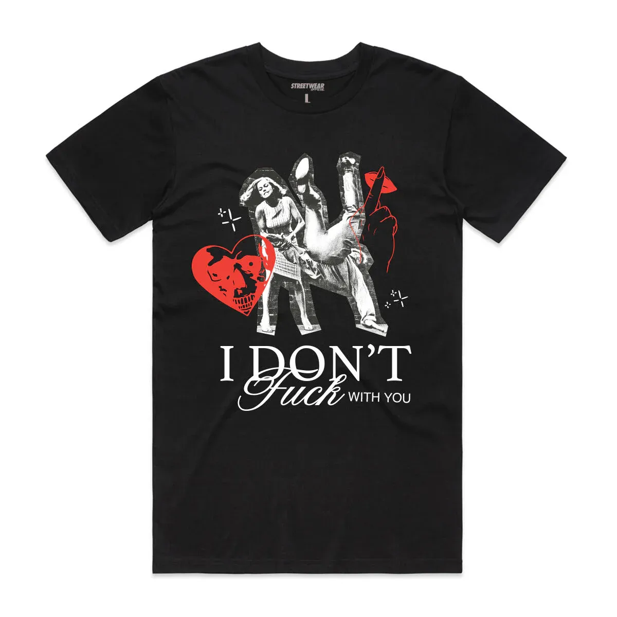 T-shirt F With U noir-influensse