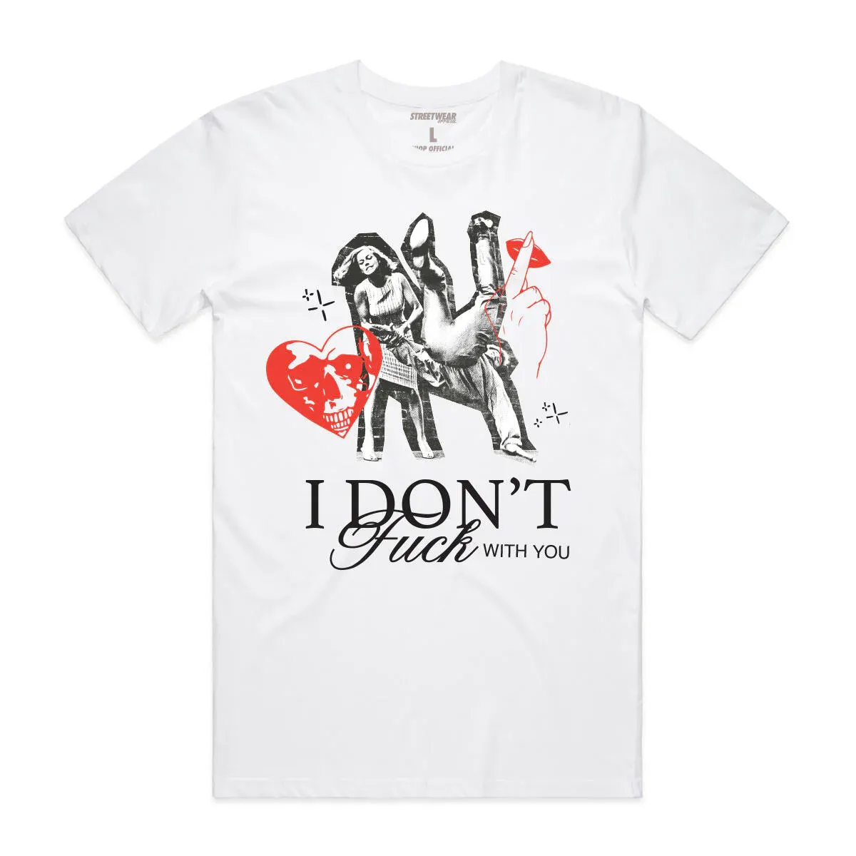 T-shirt F With U blanc-influensse