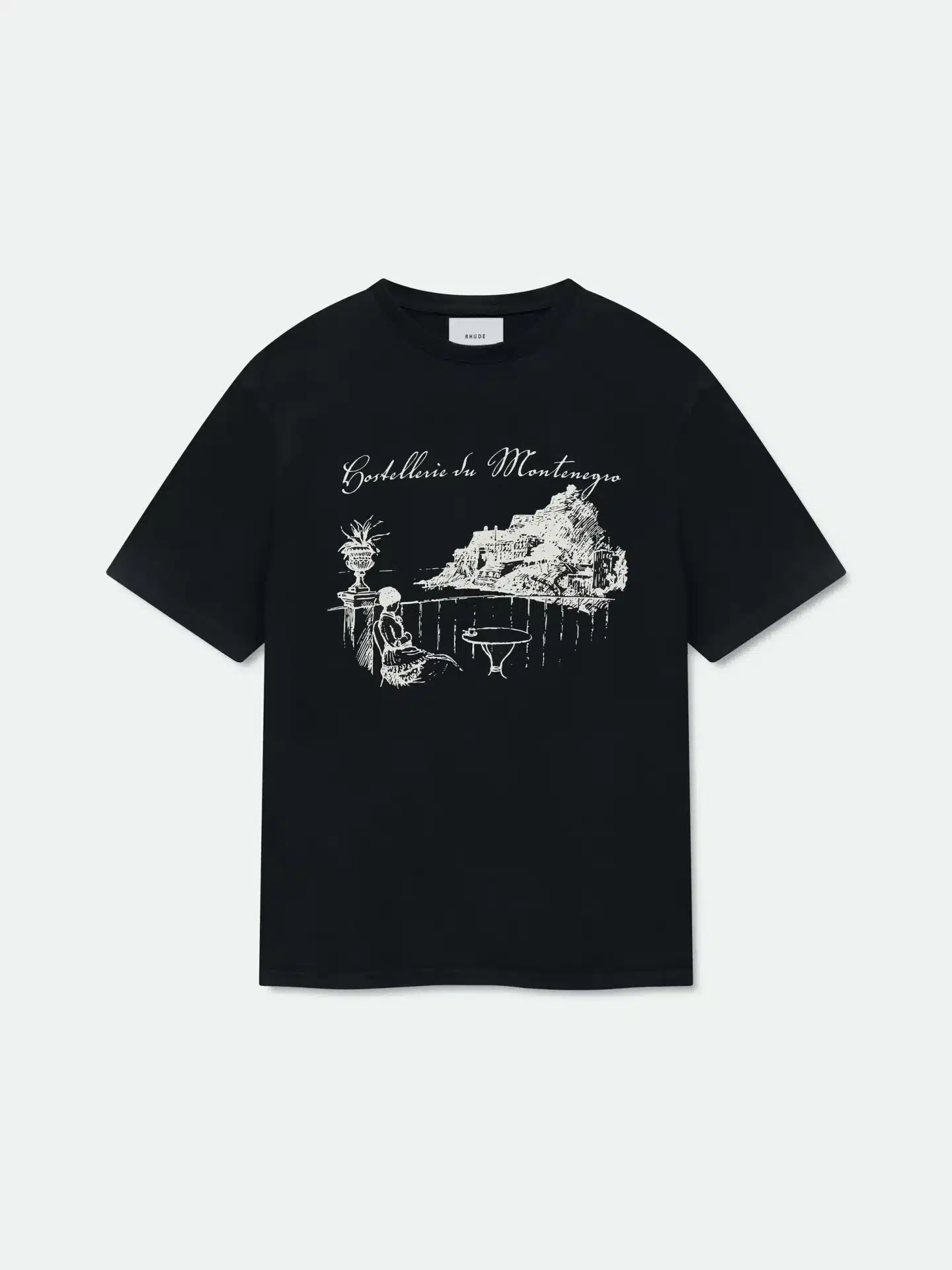 T-shirt Montenegro Morada noir Rhude-influensse