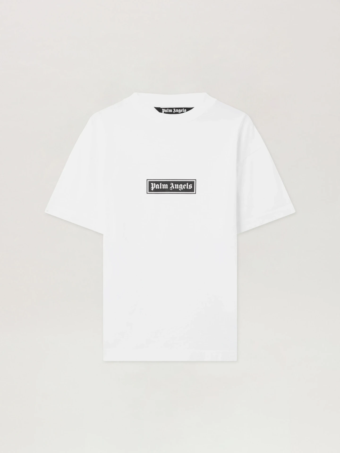 T-shirt Box logo blanc Palm Angels-influensse