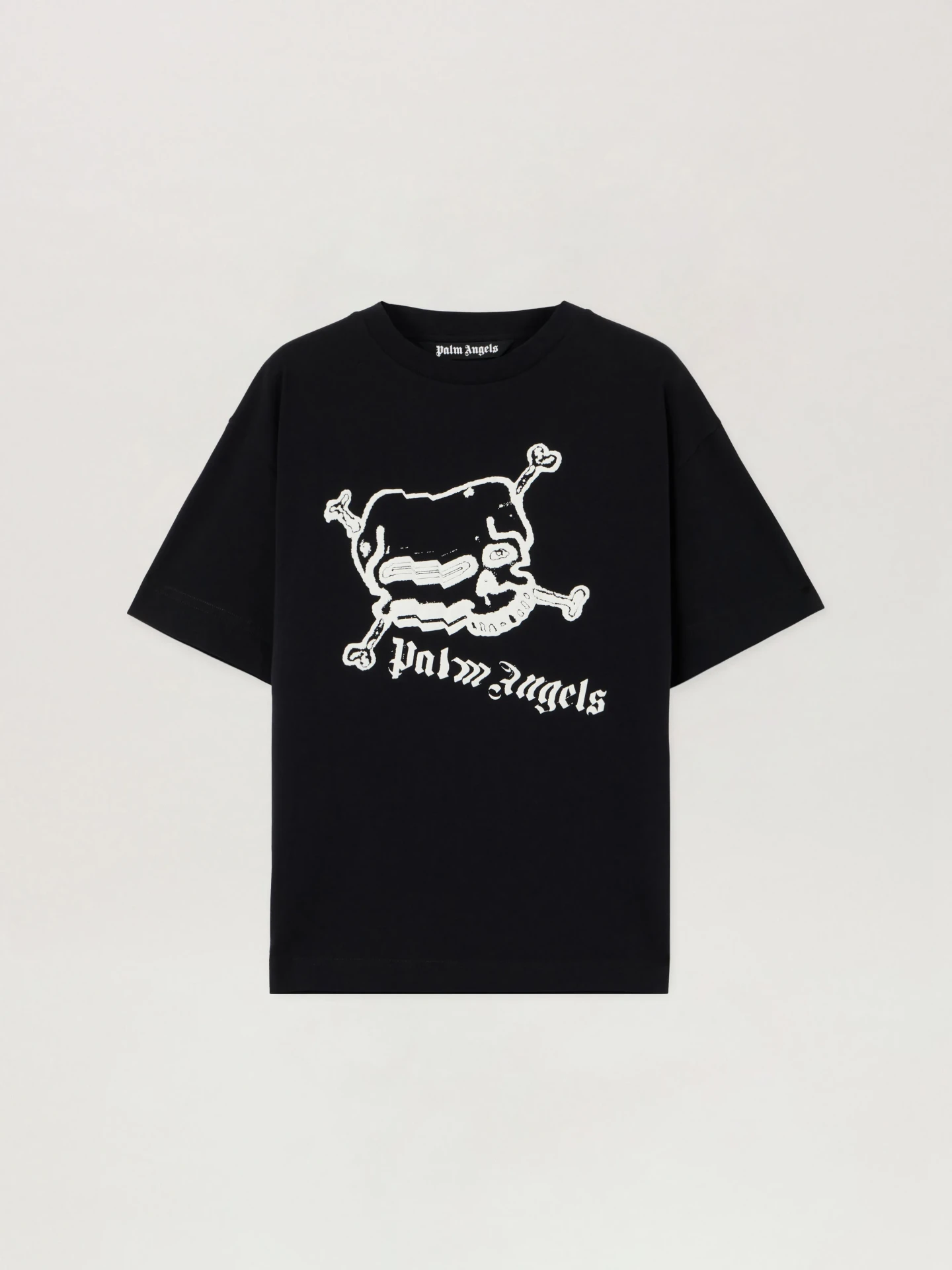 T-shirt Skull noir blanc cassé Palm Angels-influensse