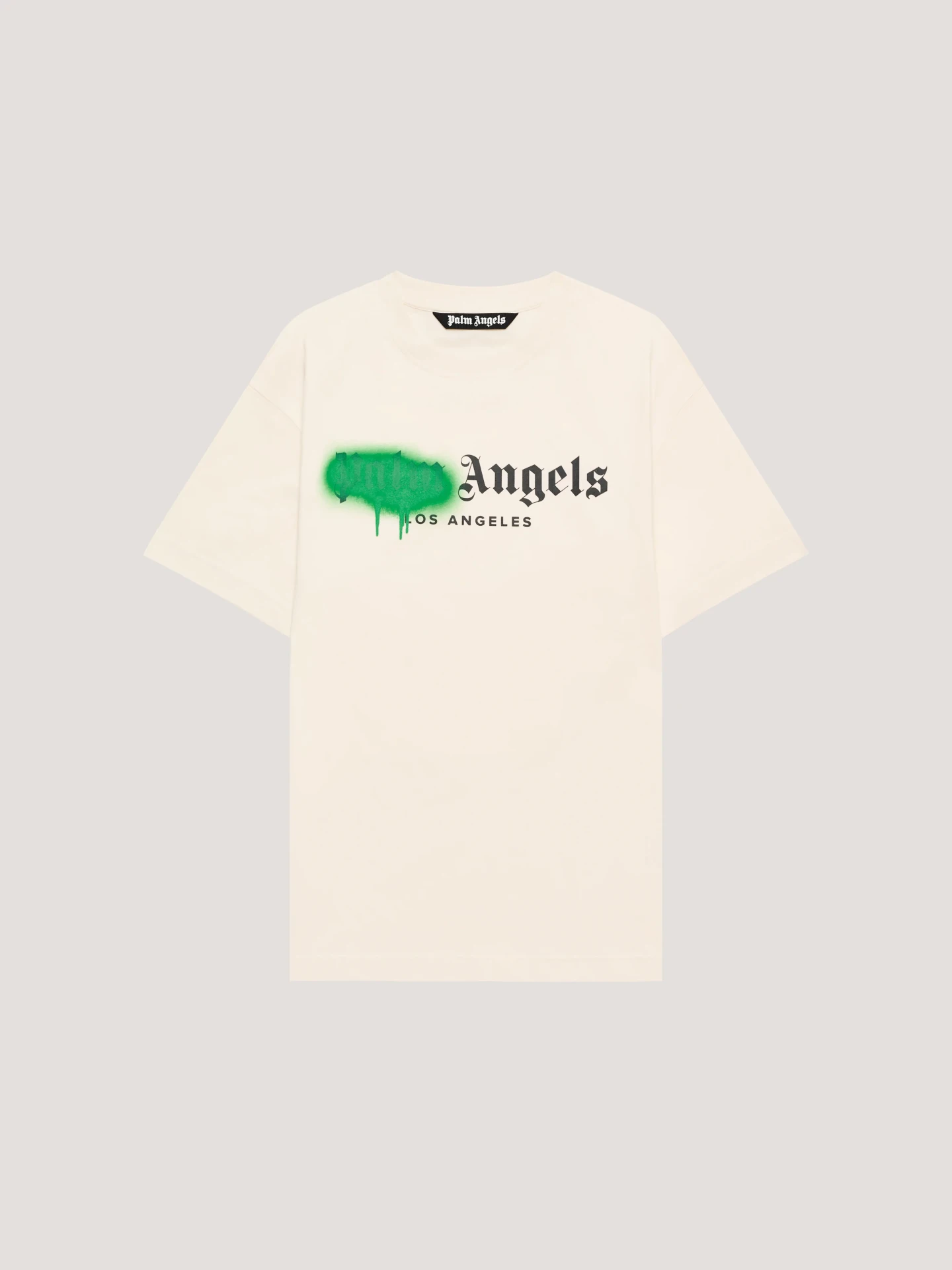 T-shirt Spray City Los Angeles blanc vert Palm Angels-influensse