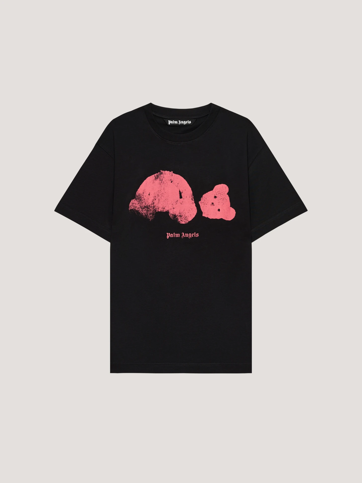 T-shirt Spray Broken Bear noir rose Palm Angels-influensse