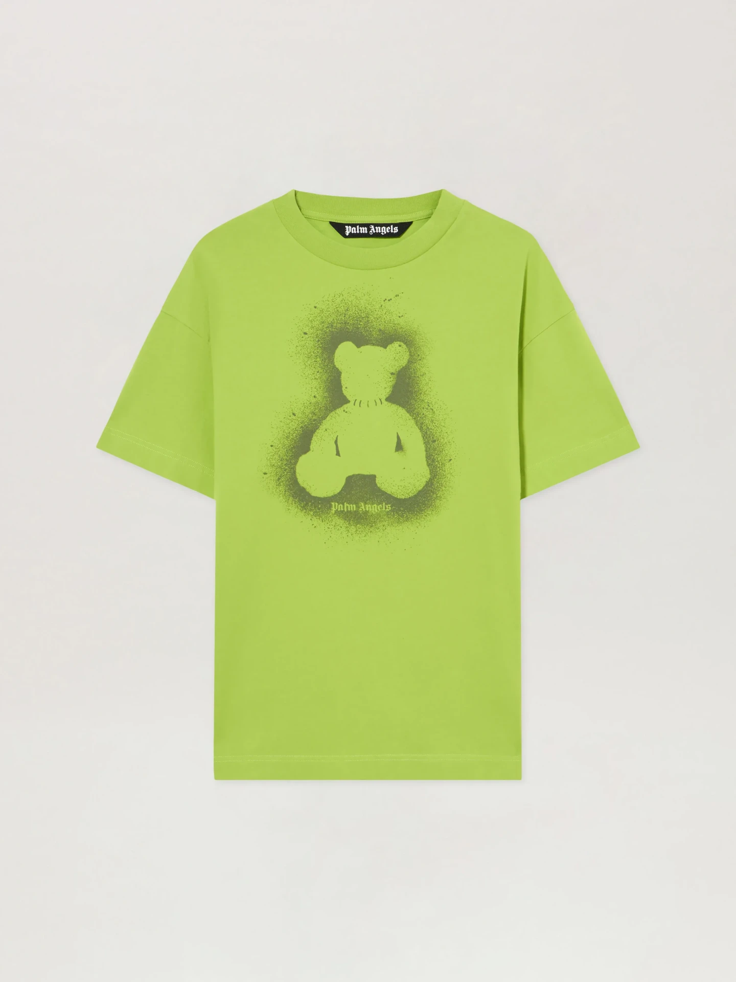 T-shirt Spray Bear vert militaire citron Palm Angels-influensse