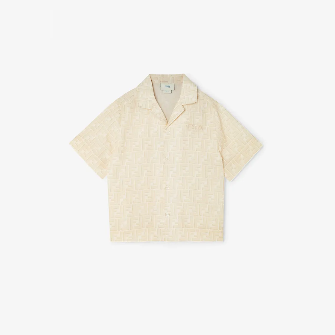 Chemise Enfant FF lin beige Fendi-influensse