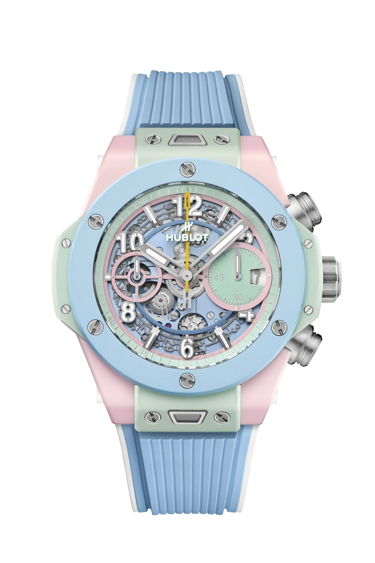 Montre Big Bang Summer Multi-Colored Ceramic 42mm Rose Vert Menthe-influensse