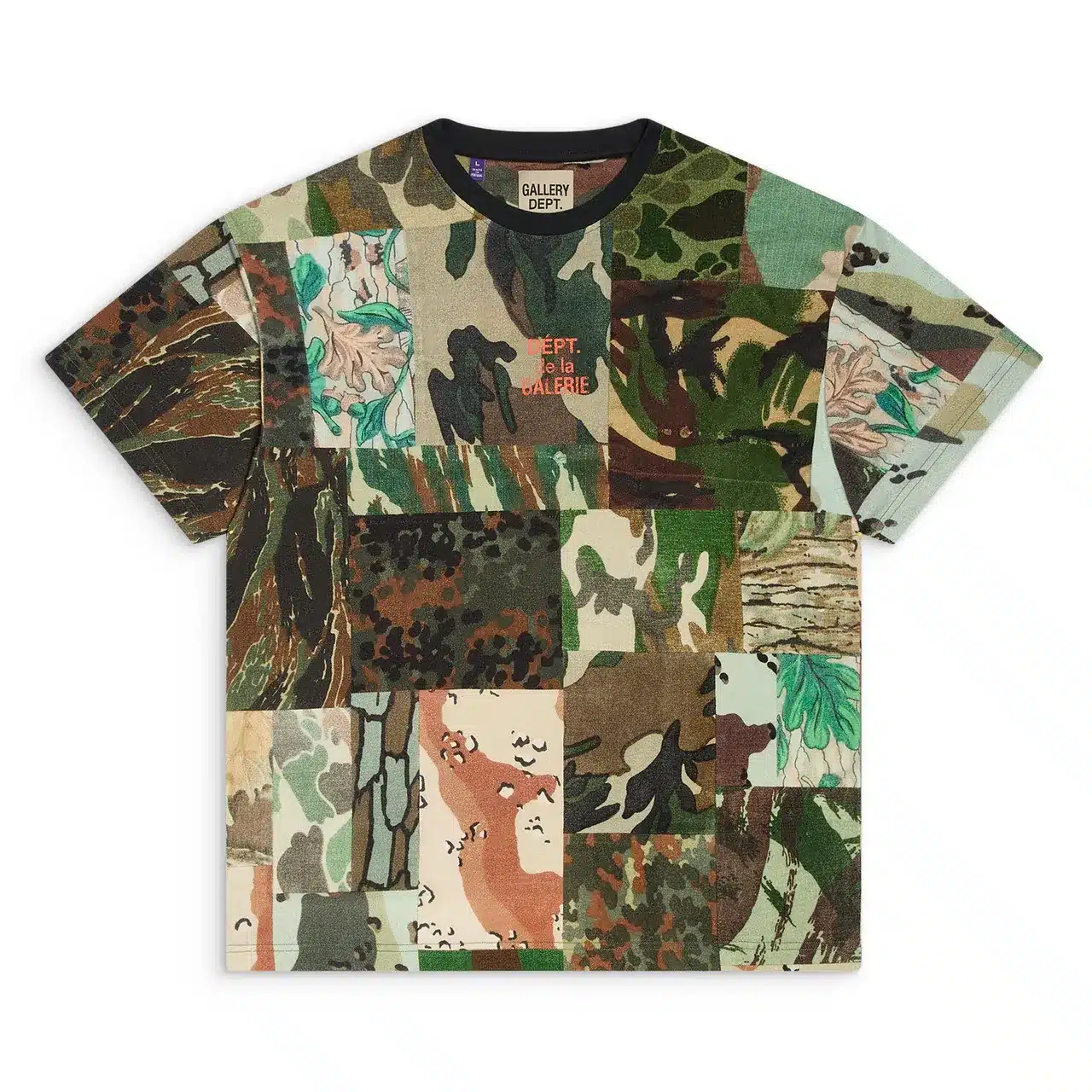 T-shirt camo mélangé patchwork Gallery Dept.-influensse