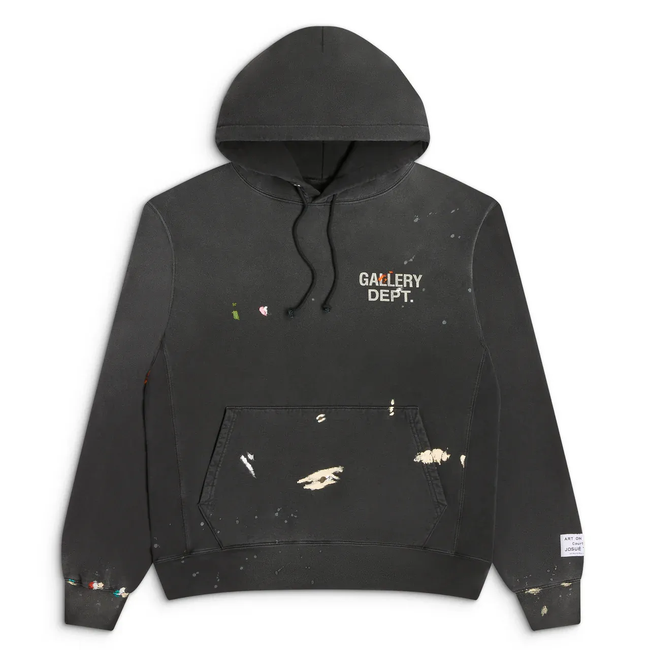 Sweat à capuche luxe logo GD Paint noir vintage Gallery Dept.-influensse