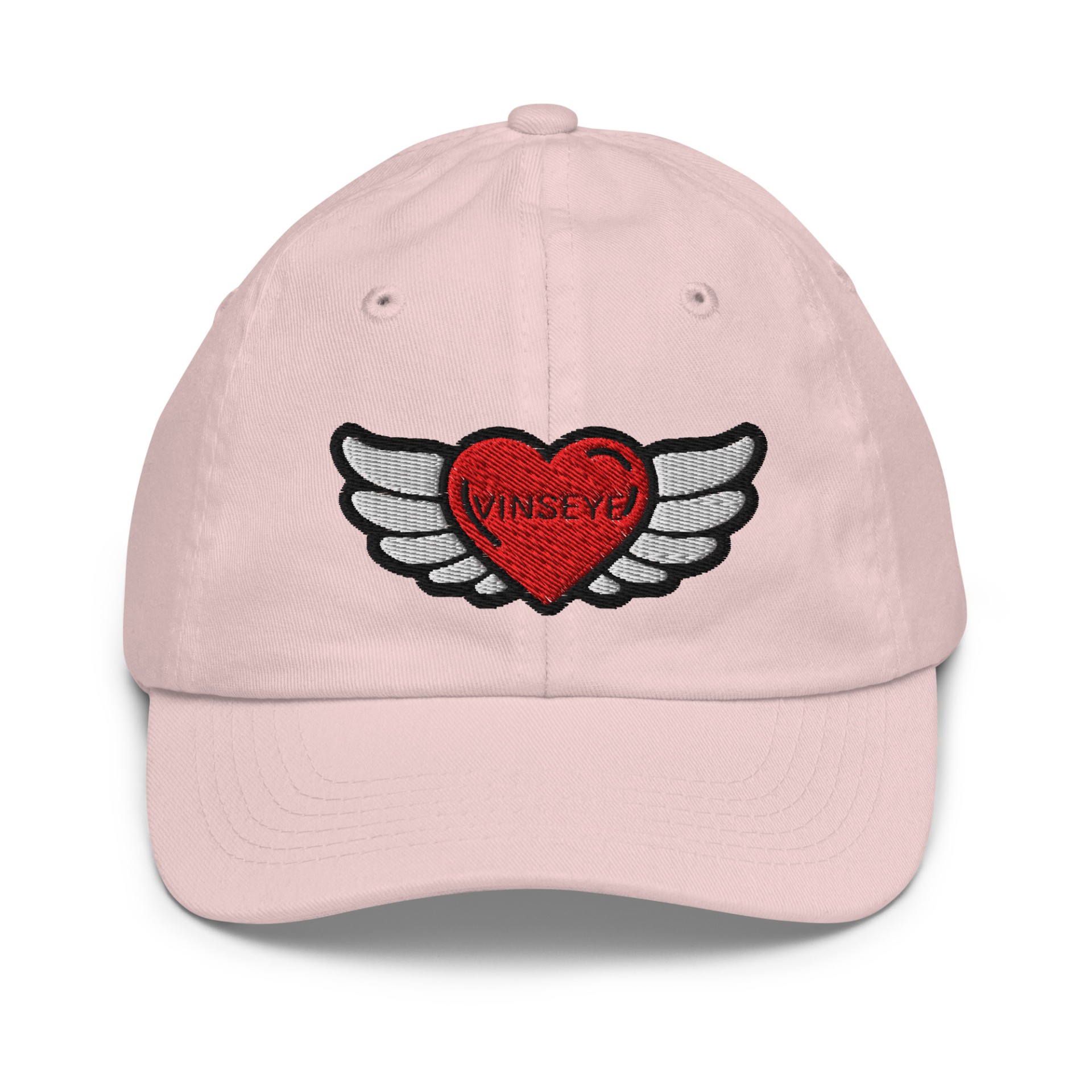 Casquette baseball adolescent Heart Angel rose clair Vinseye-influensse