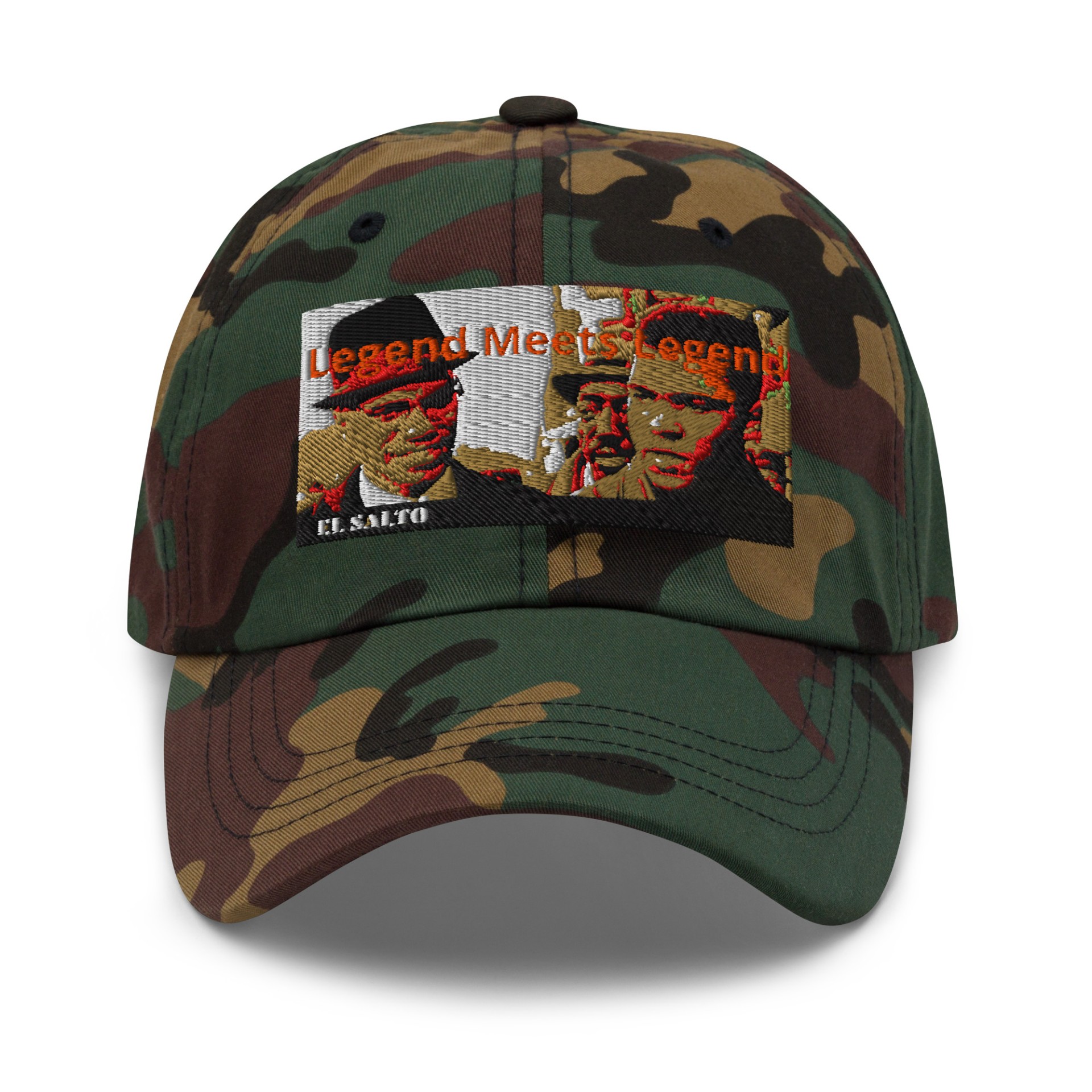 Casquette brodée Legend Meets camo green Vinseye-influensse