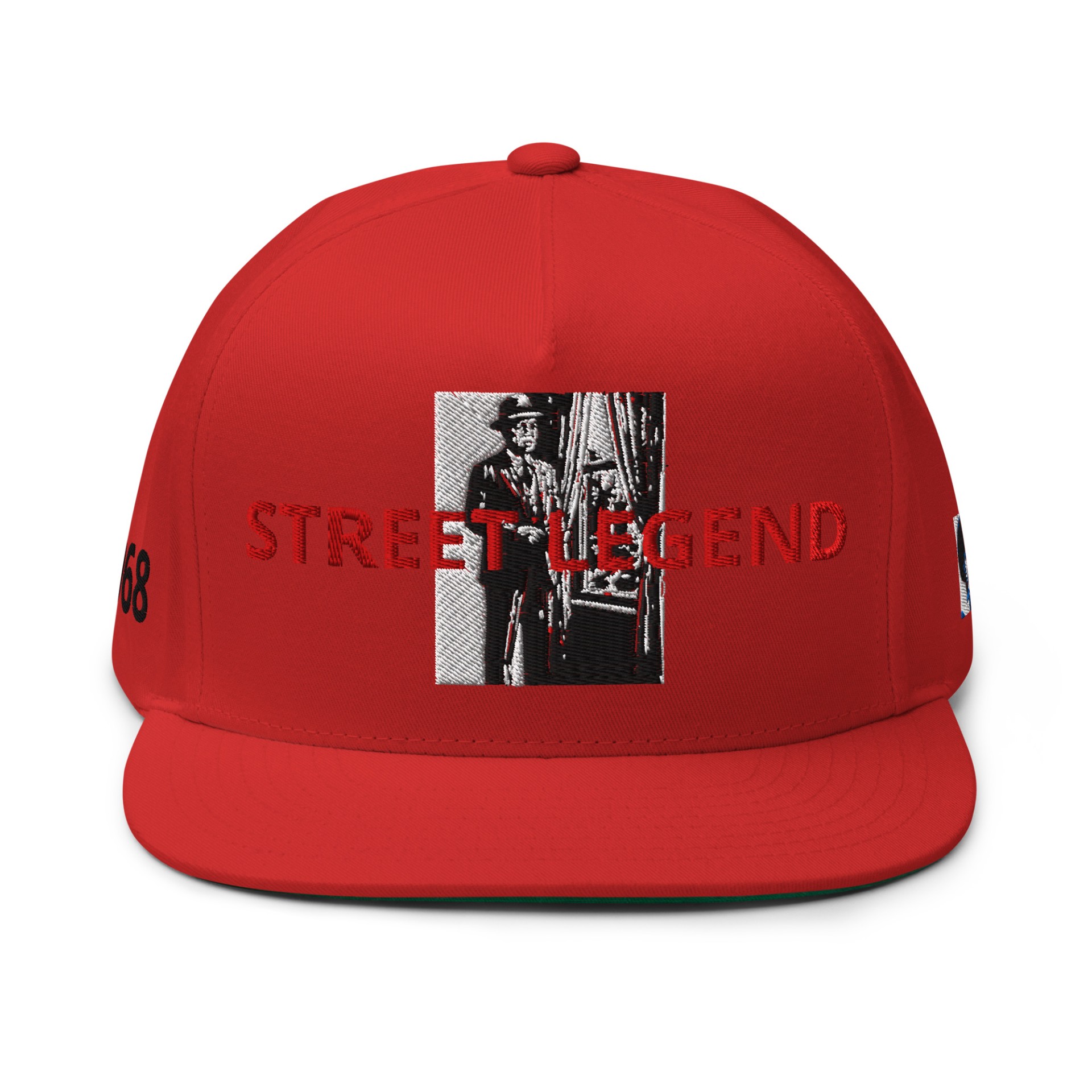 Casquette visière plate Street Legend rouge Vinseye-influensse