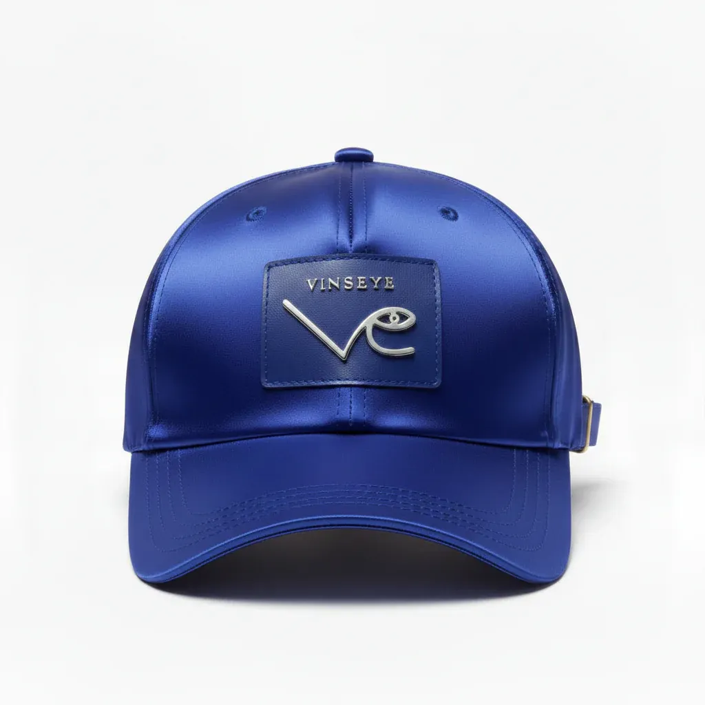 Casquette Soie Streetwear Luxe Bleu Royal Vinseye-influensse