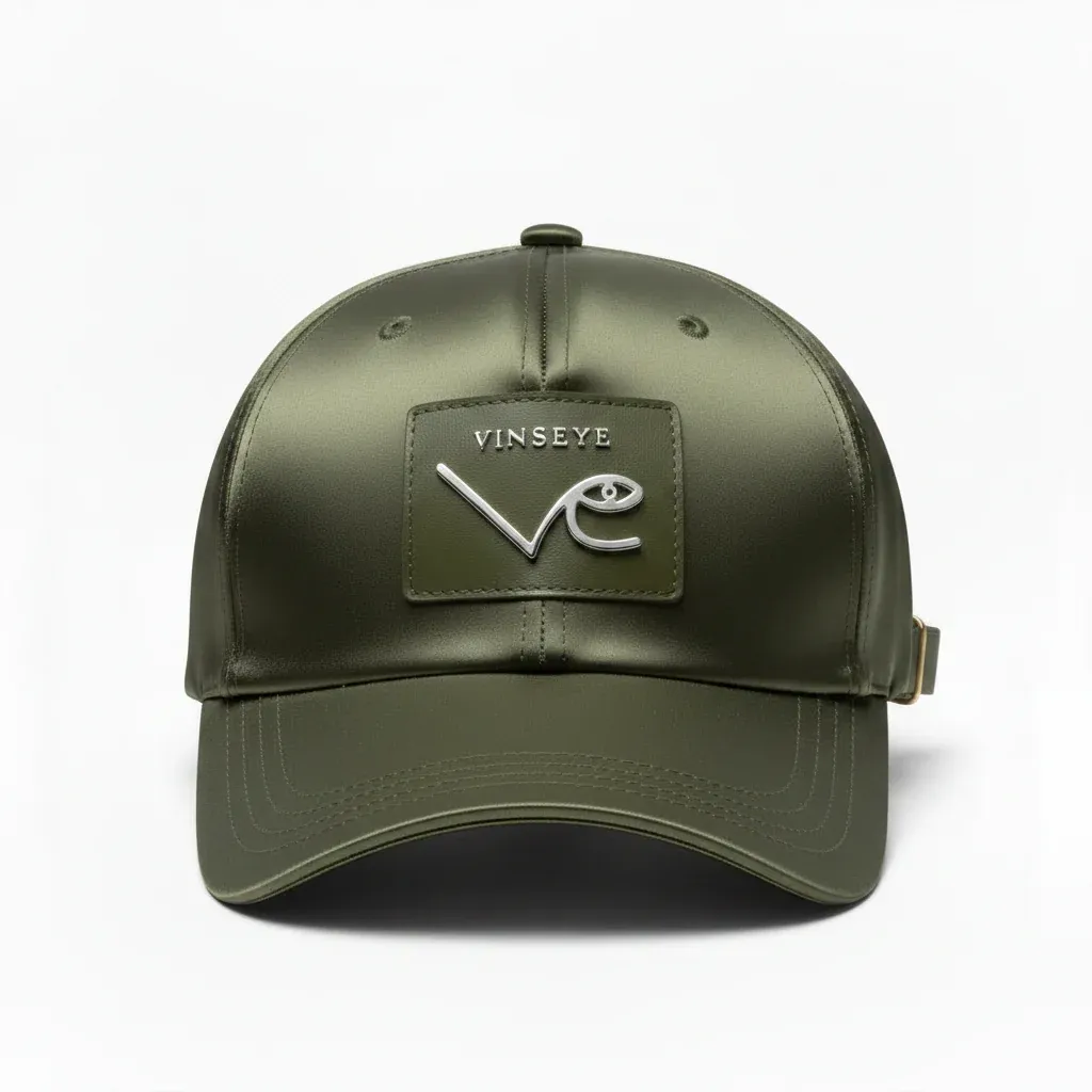 Casquette Soie Streetwear Luxe olive Vinseye-influensse
