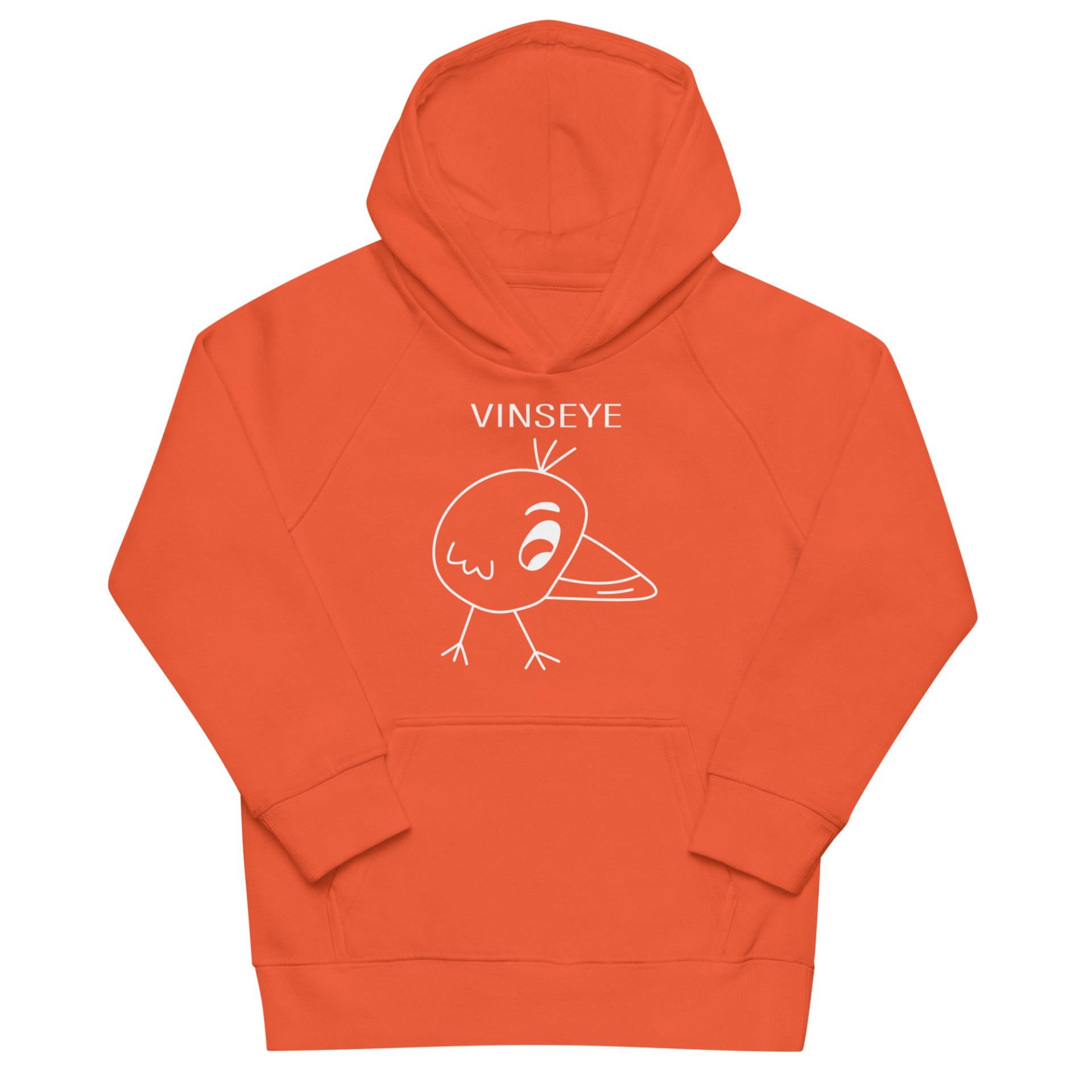 Sweat à capuche éco Enfant Bird burnt orange Vinseye-influensse