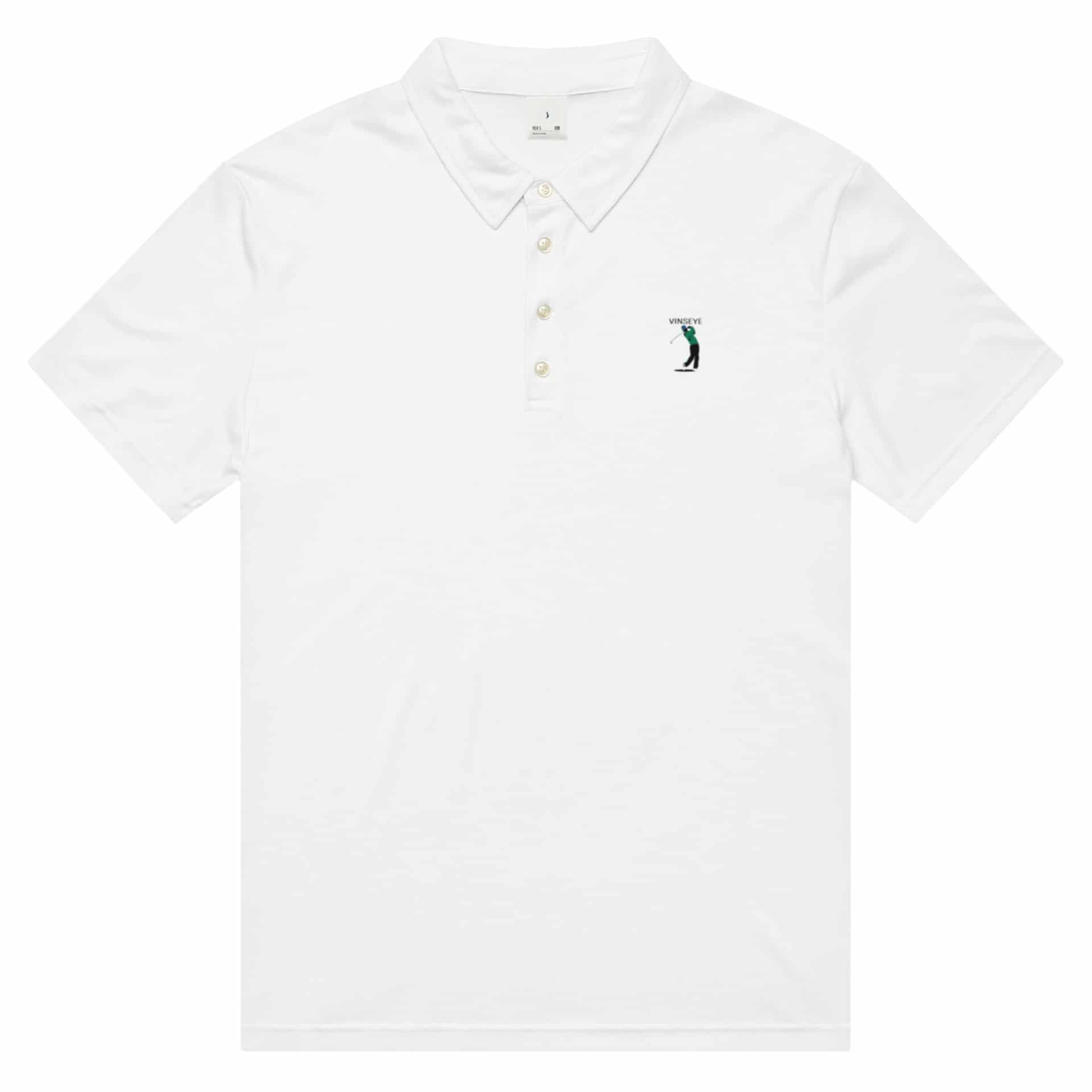 Polo cintré homme Street golfer blanc Vinseye-influensse