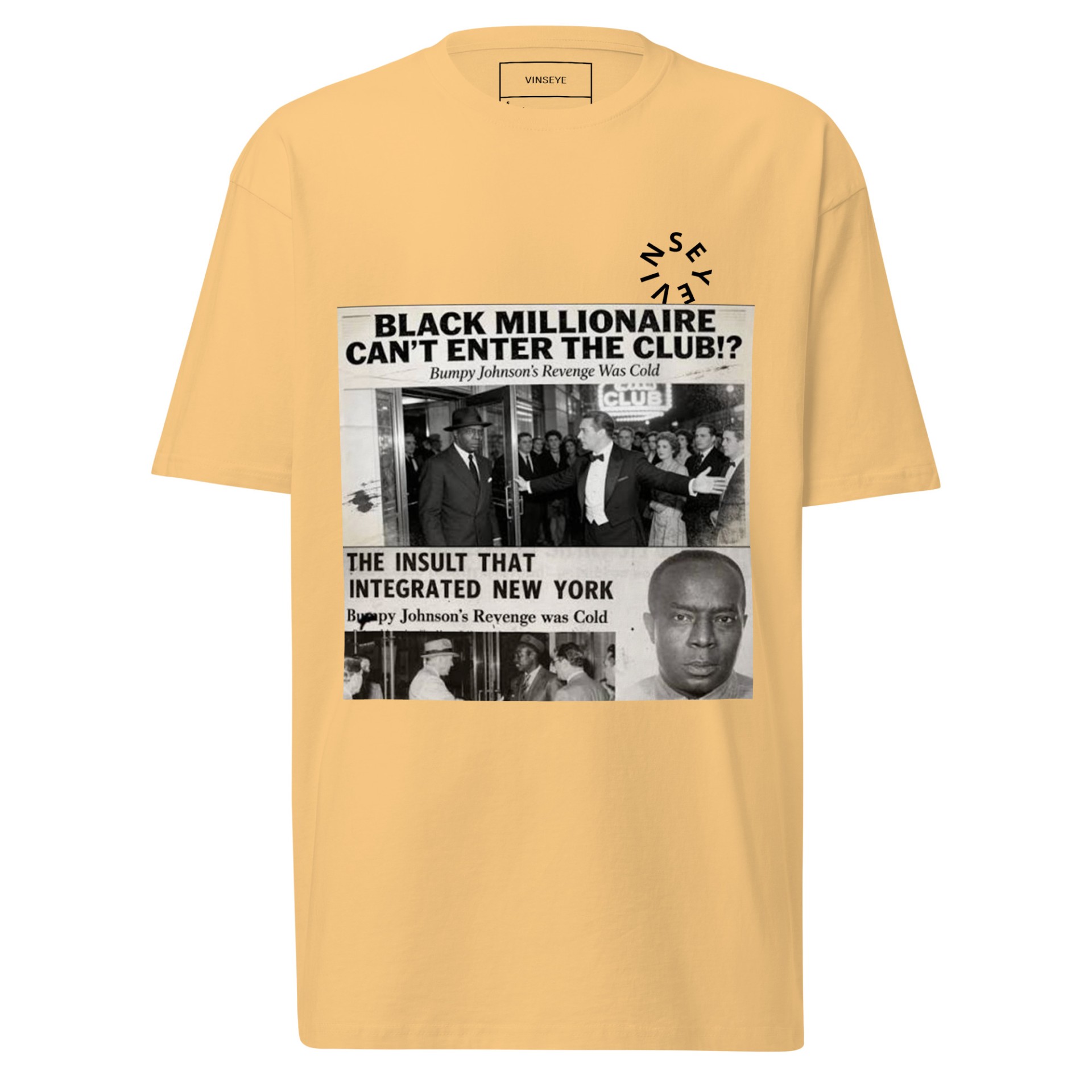 Tee homme épais Black Millionaire vintage gold Vinseye-influensse