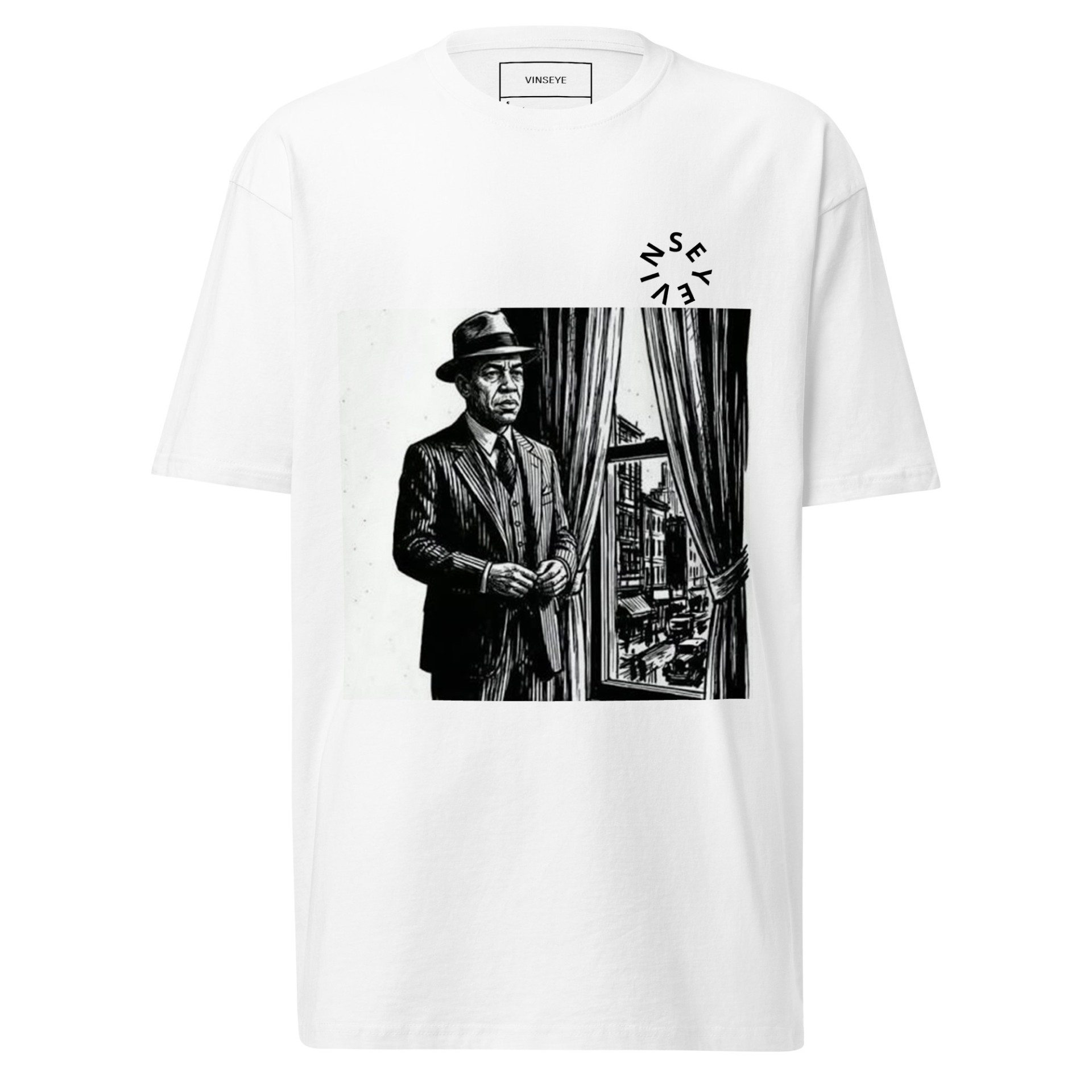 Tee homme épais Black Mafia blanc Vinseye-influensse