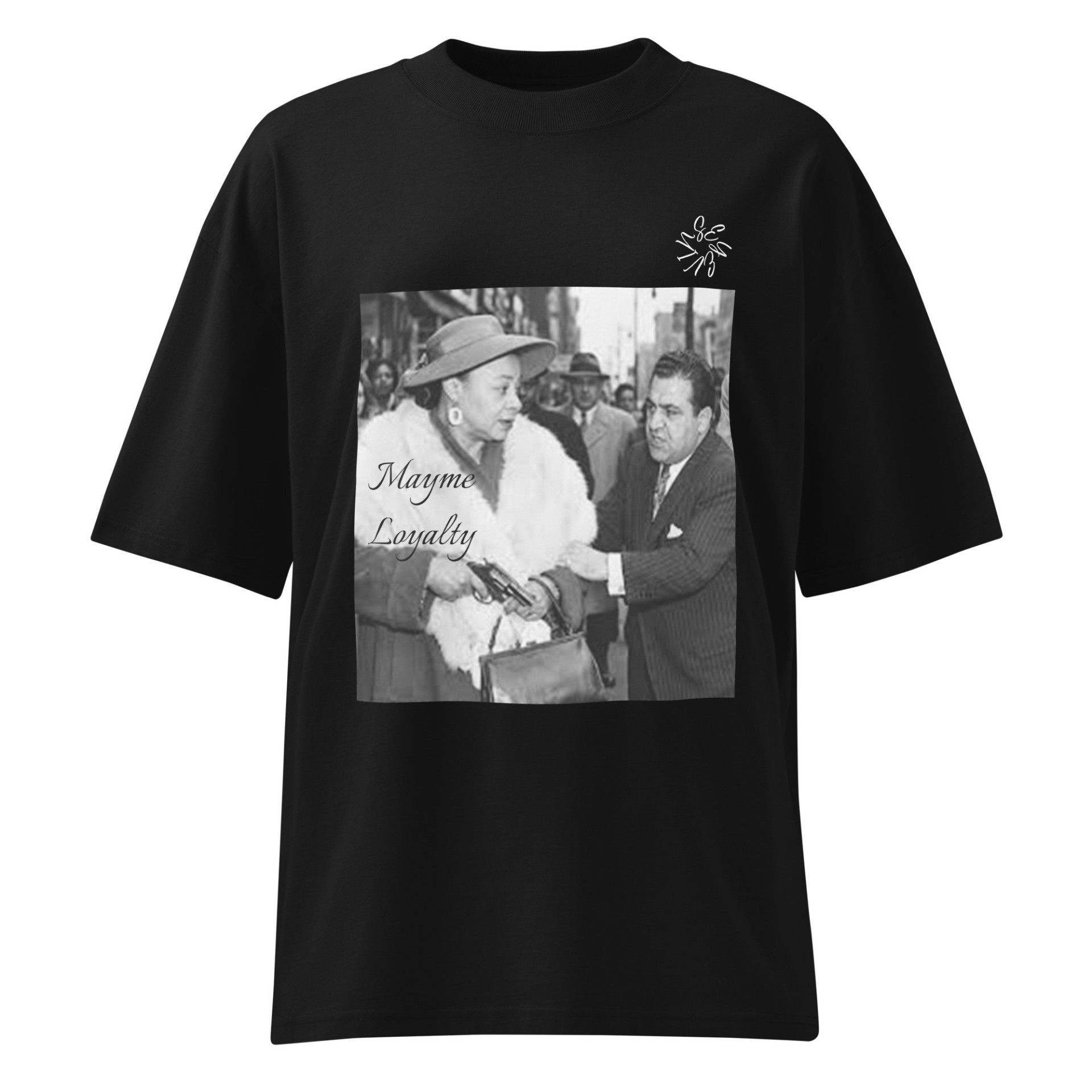 T-shirt Femme oversized Mayme Loyalty noir Vinseye-influensse