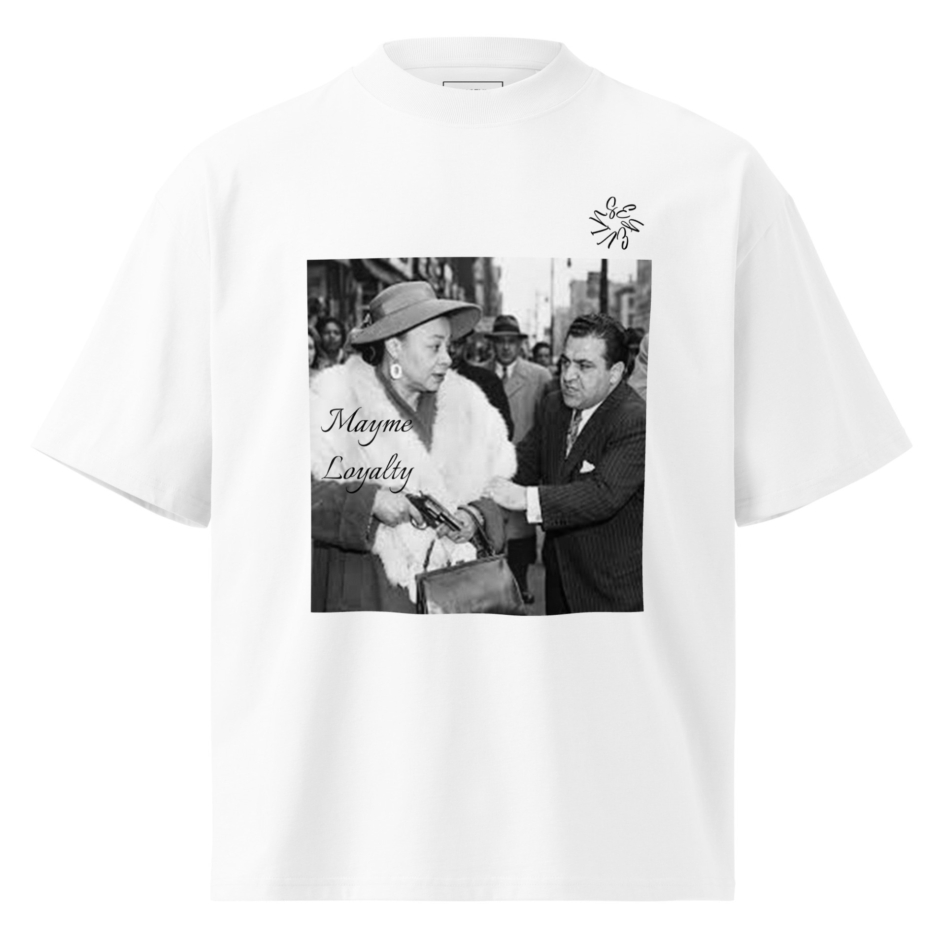 T-shirt Femme oversized Mayme Loyalty blanc Vinseye-influensse