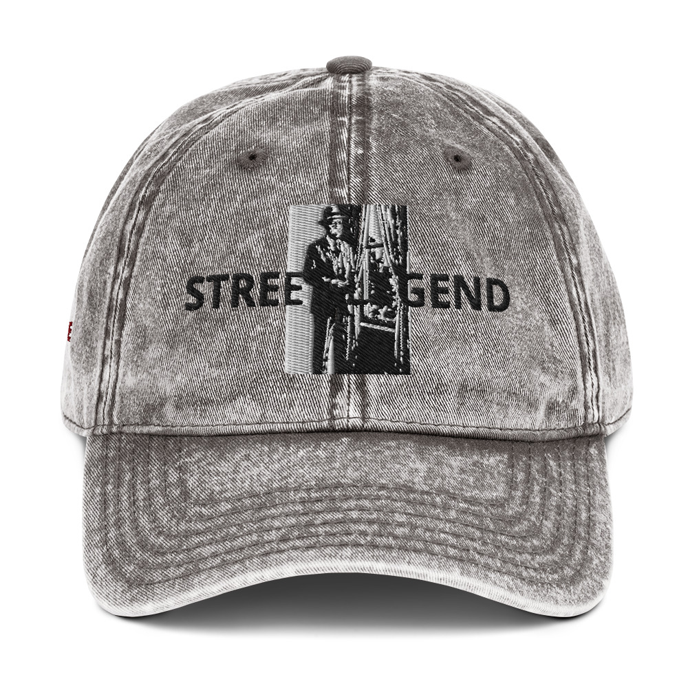Casquette Vintage Street Legend Coton charcoal grey Vinseye-influensse