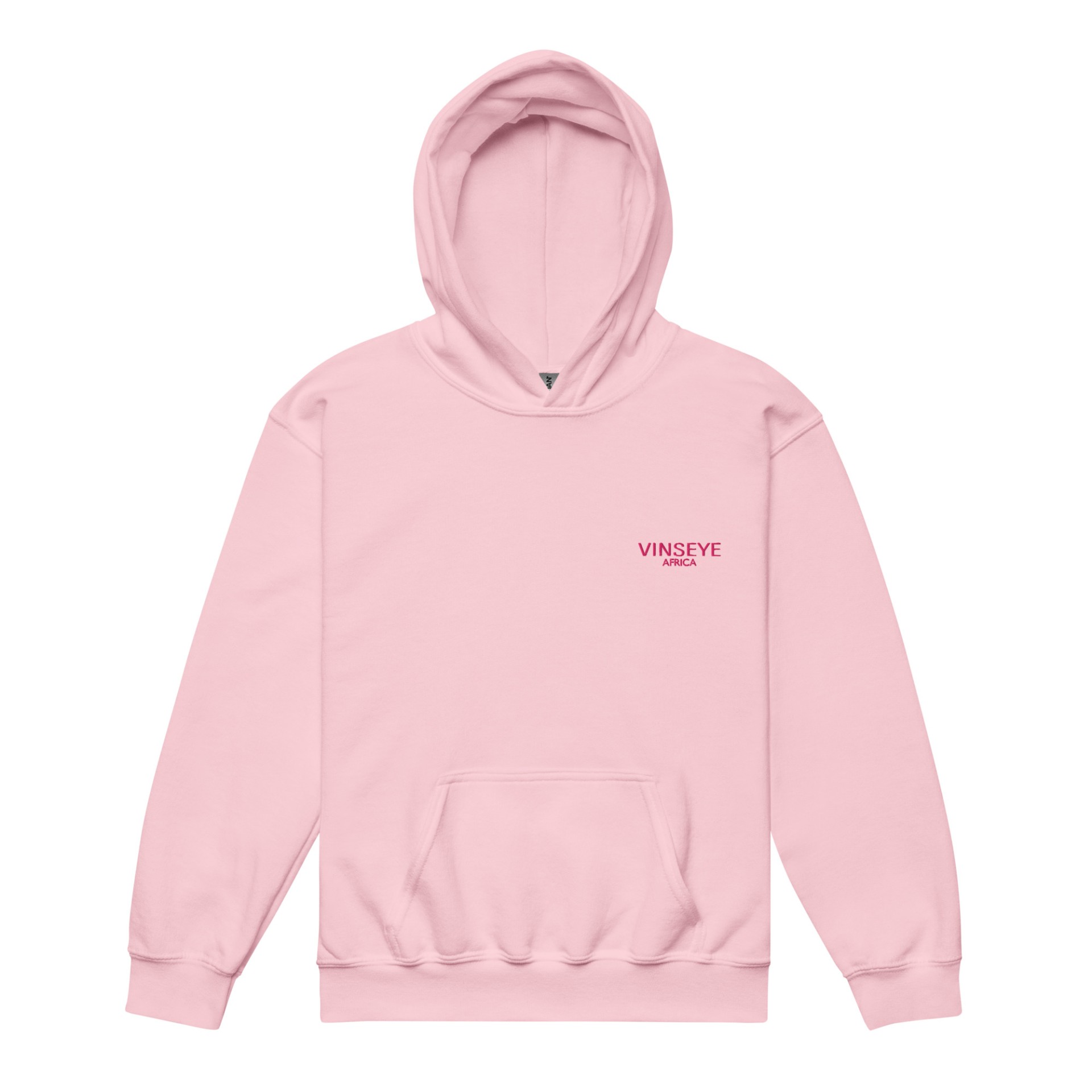 Sweat à capuche Enfant logo brodé rose clair Vinseye Africa-influensse