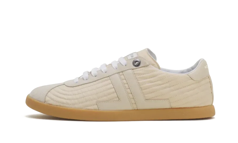 Baskets basses luxe Lanvin Glen 2.0 Nylon Ecru beige-influensse