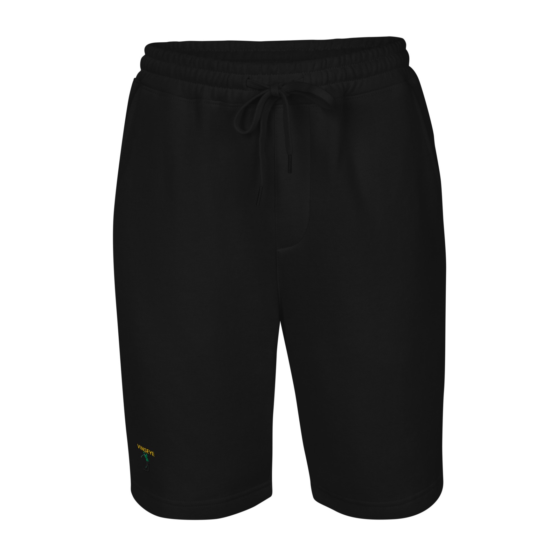Short Homme molleton brodé Street golfer noir Vinseye-influensse