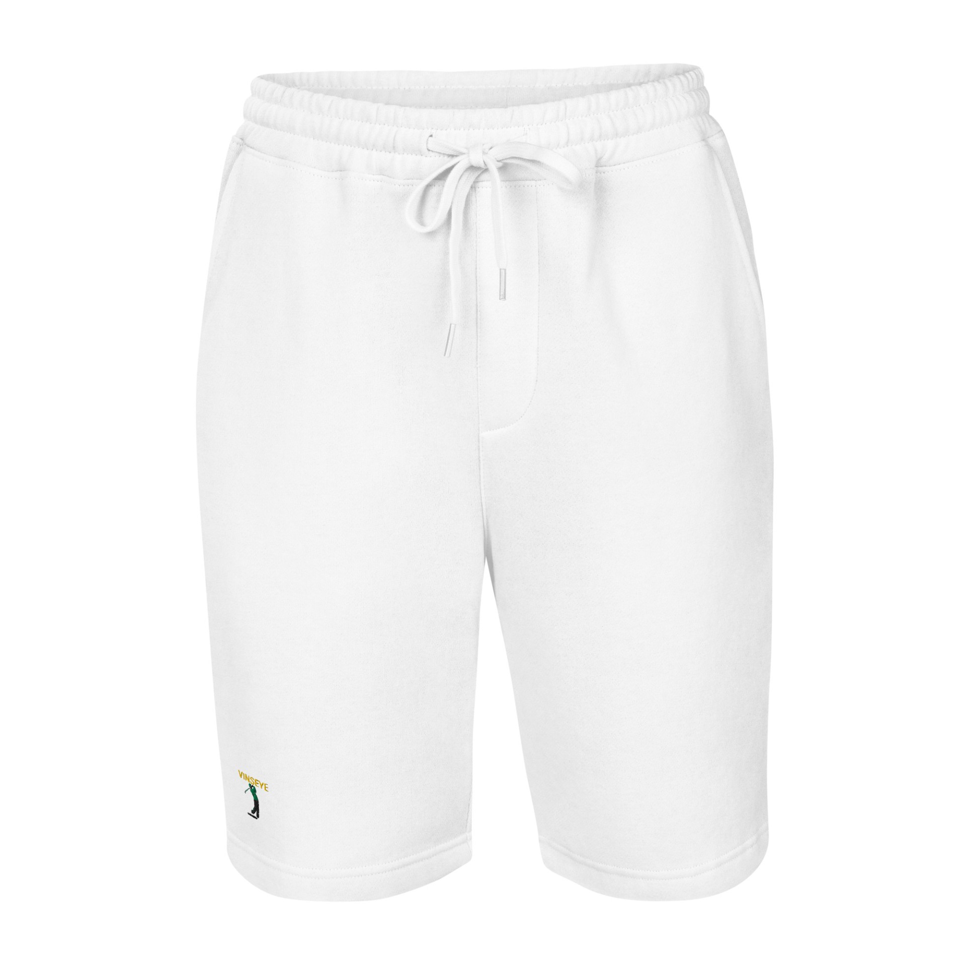 Short Homme molleton brodé Street golfer blanc Vinseye-influensse