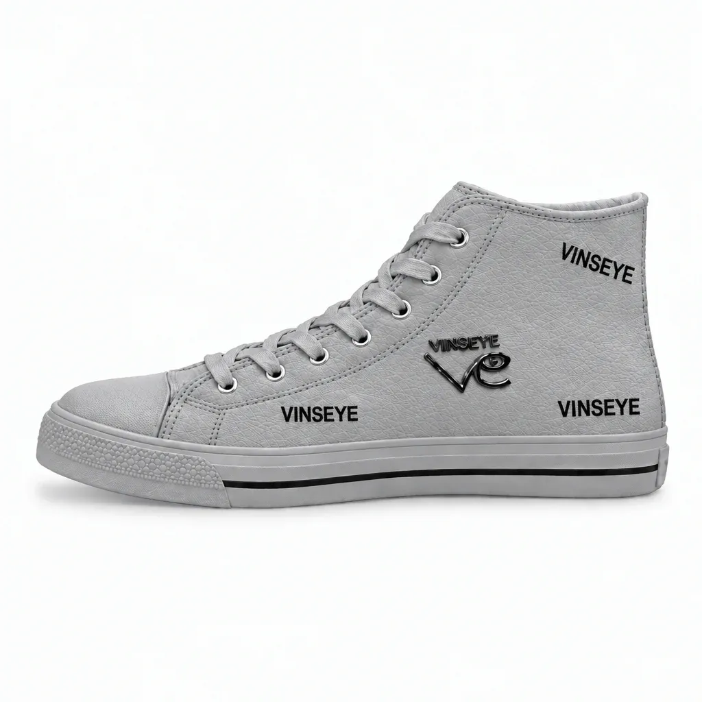 Sneaker High Top Insoumi cuir grainé gris Vinseye-influensse