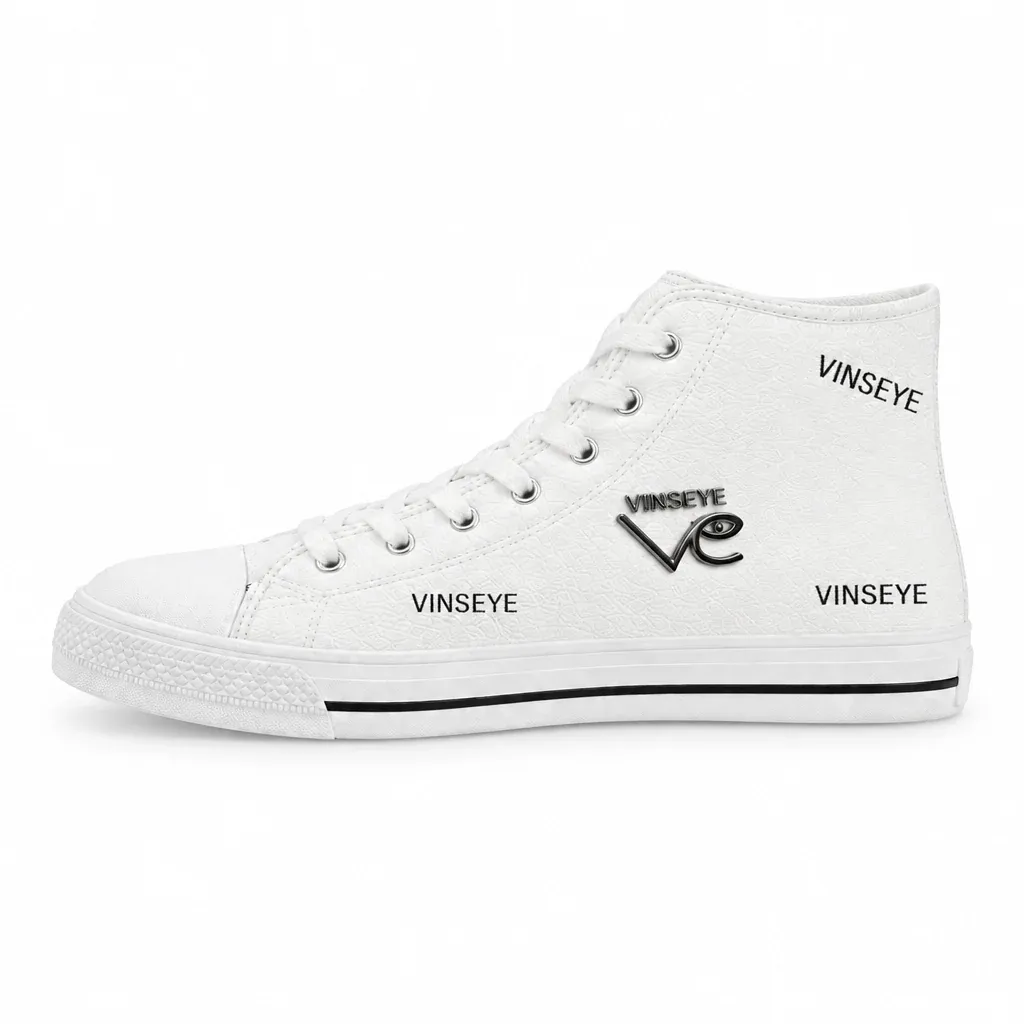 Sneaker High Top Insoumi cuir grainé blanc Vinseye-influensse