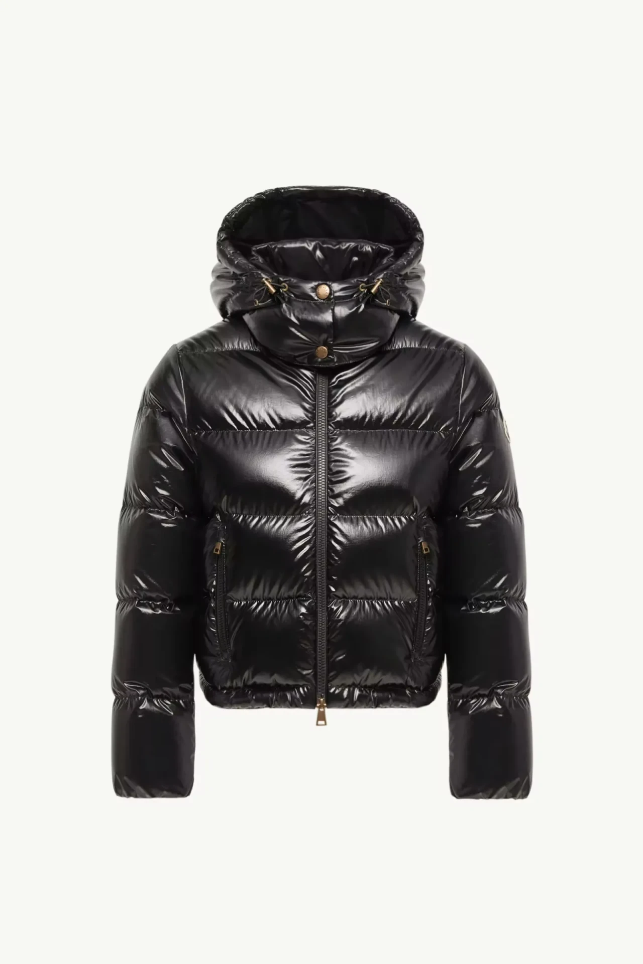 Doudoune courte capuche Niveole nylon noir Moncler-influensse