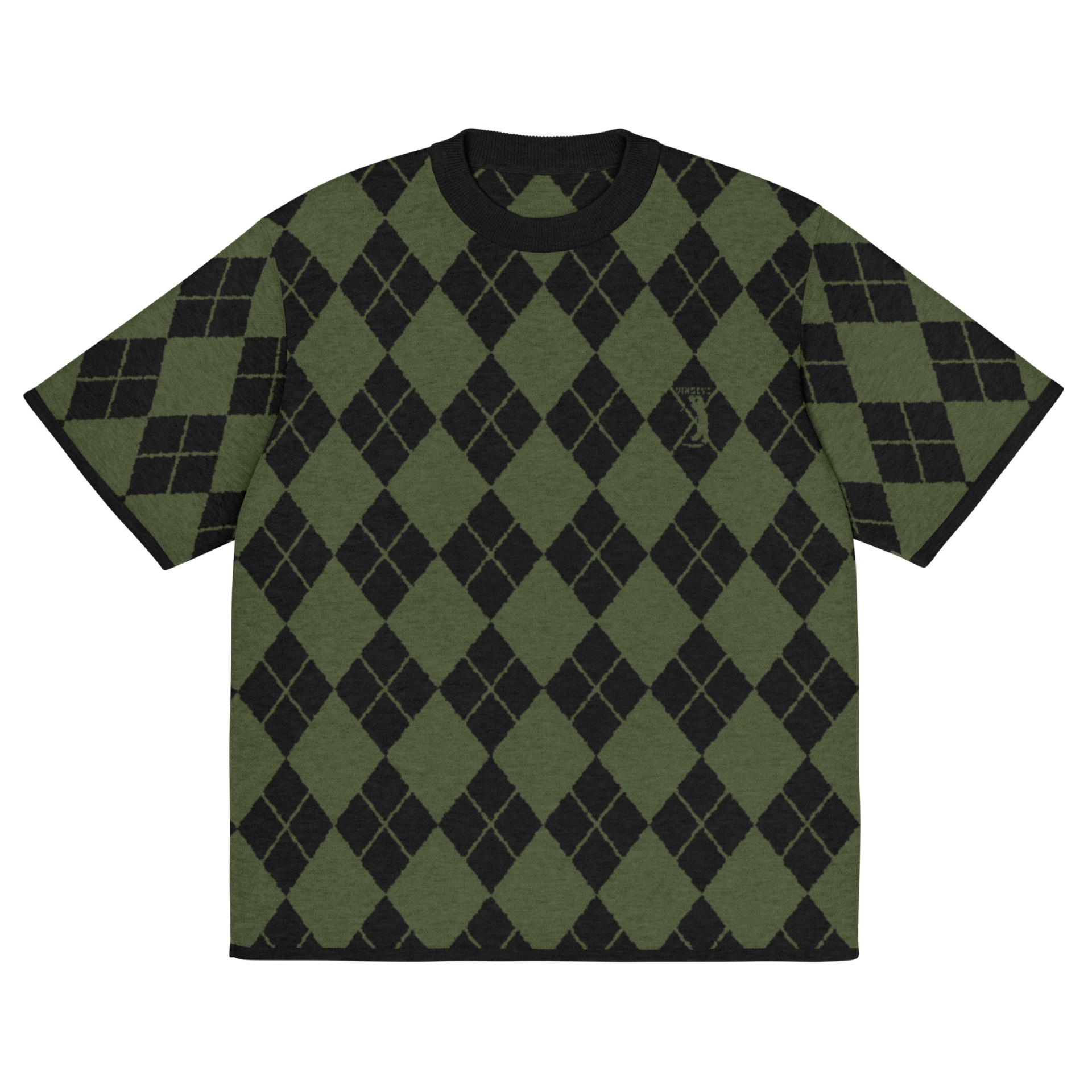 Tee tricot classic street Golfer noir olive Vinseye-influensse